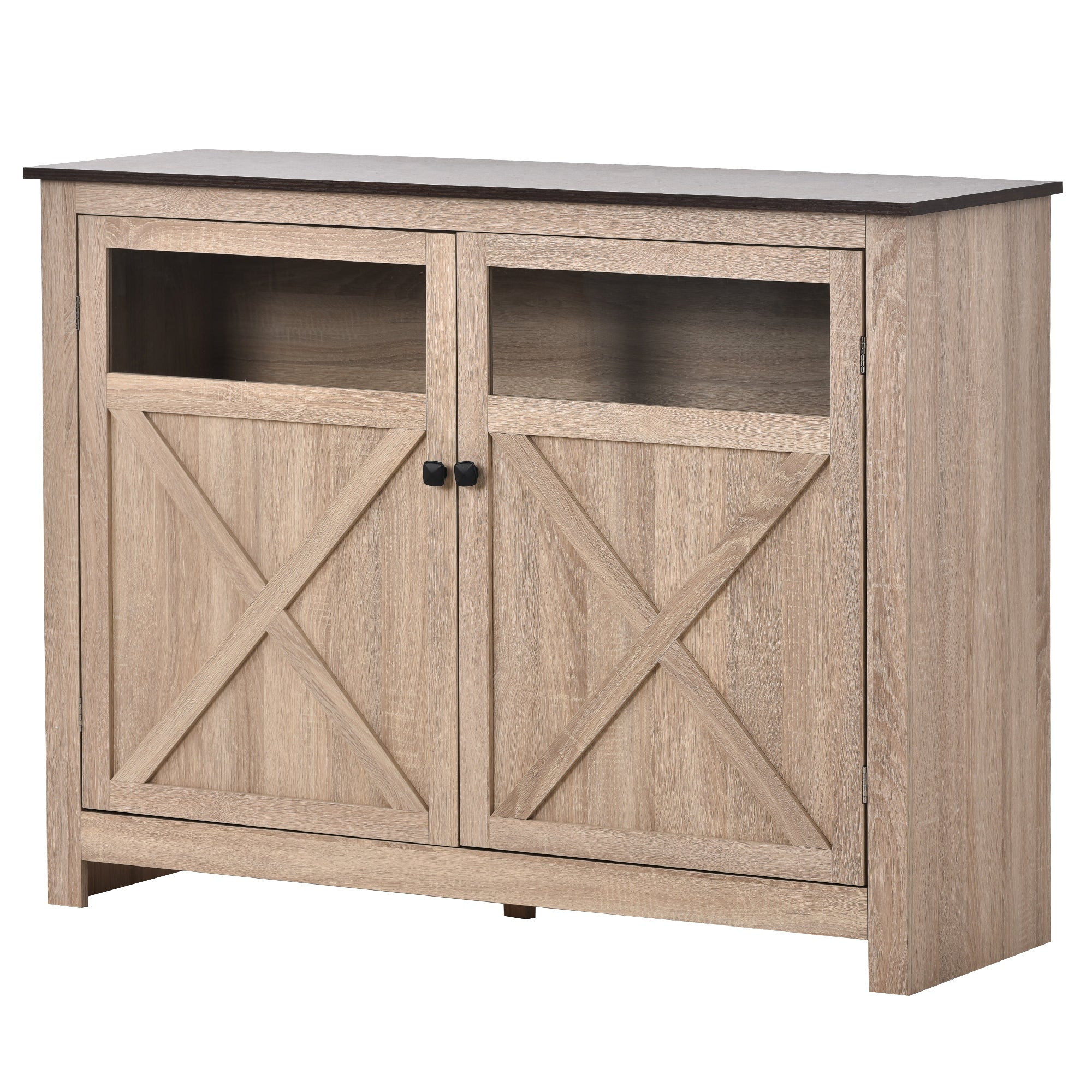 48" Wide Wood 2-door Sideboard with Adjustable Shelves