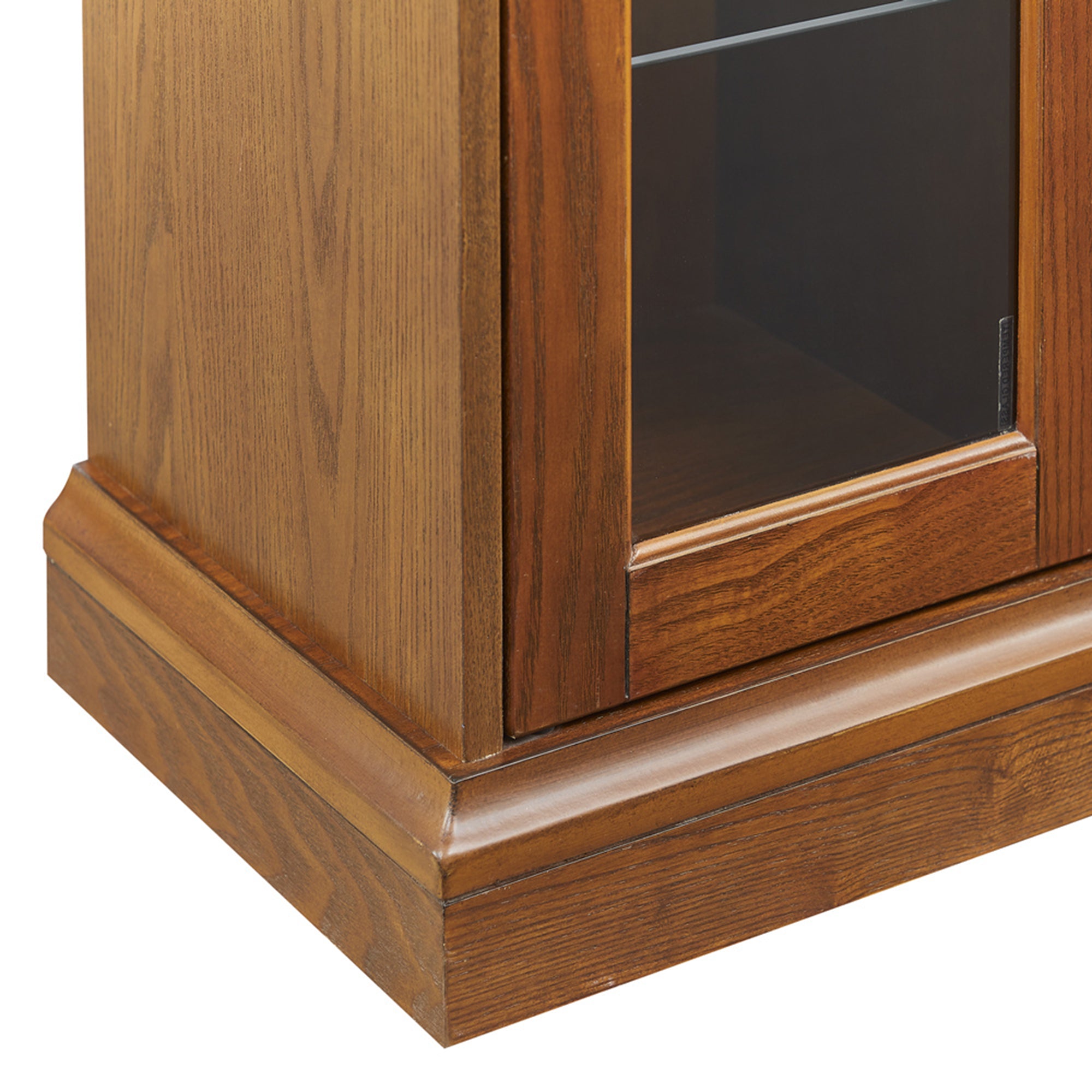 46-inch Freestanding Electric Fireplace with Storage Space