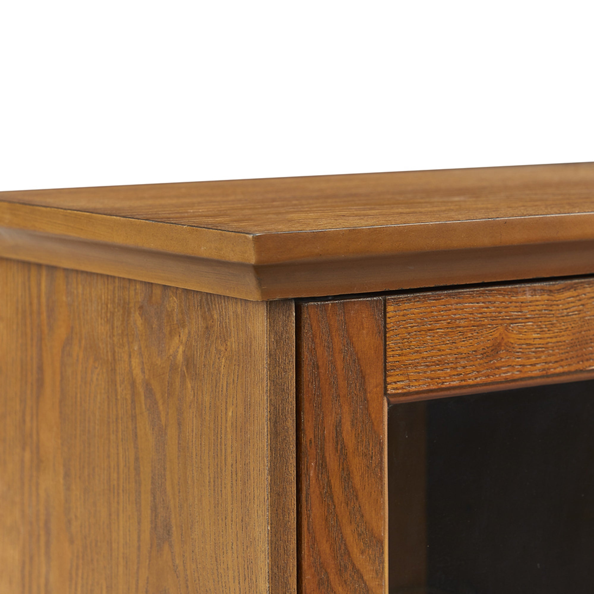 46-inch Freestanding Electric Fireplace with Storage Space