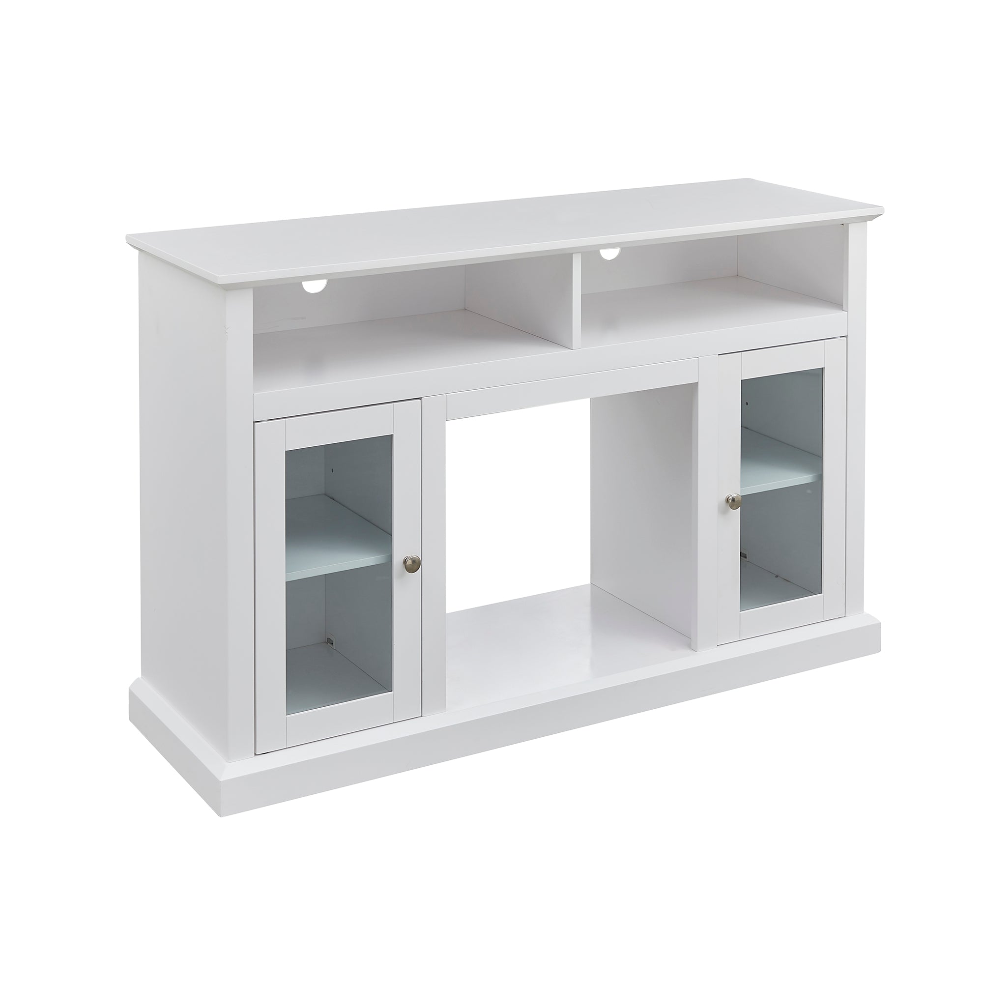 48-inch Freestanding Electric Fireplace with Storage Space