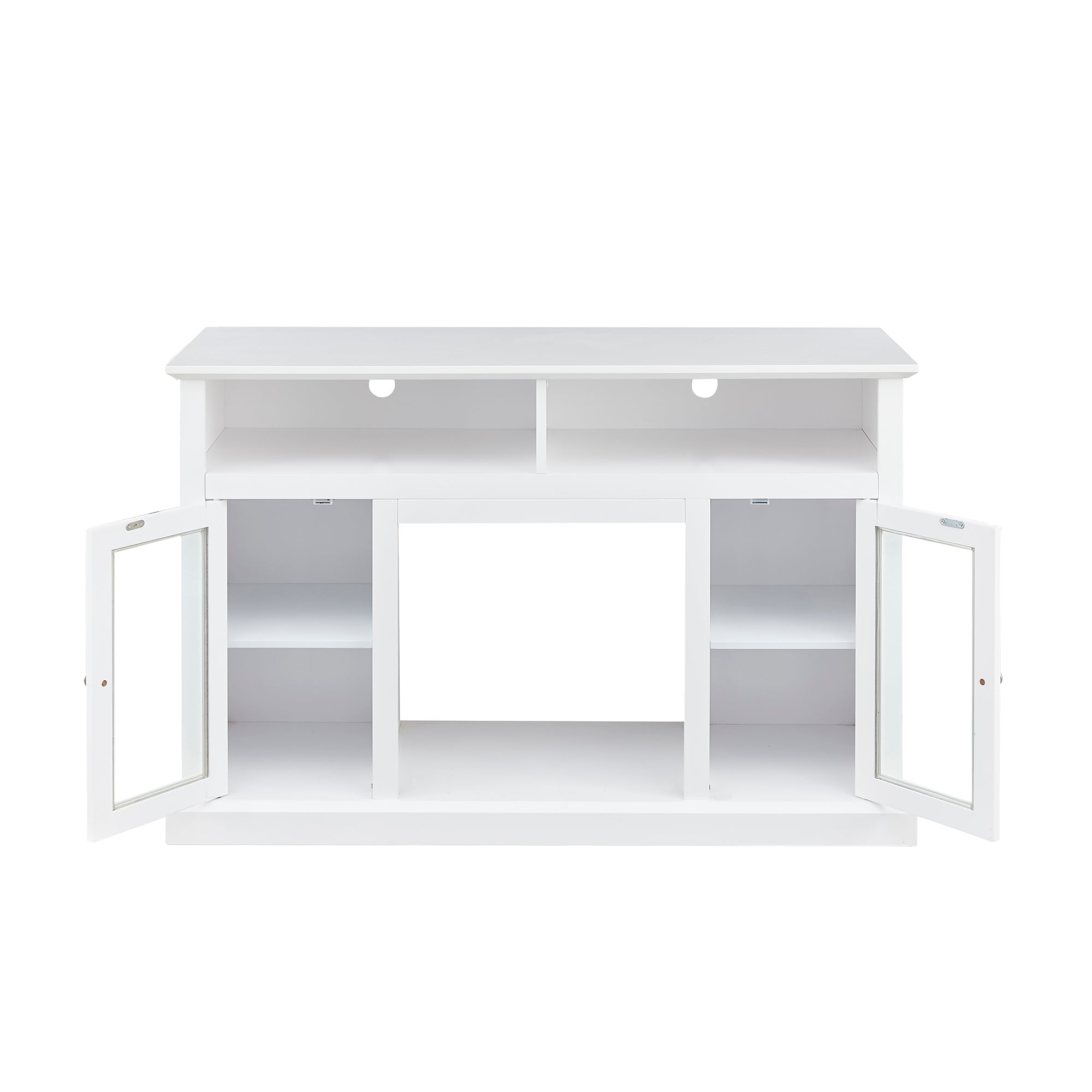 48-inch Freestanding Electric Fireplace with Storage Space