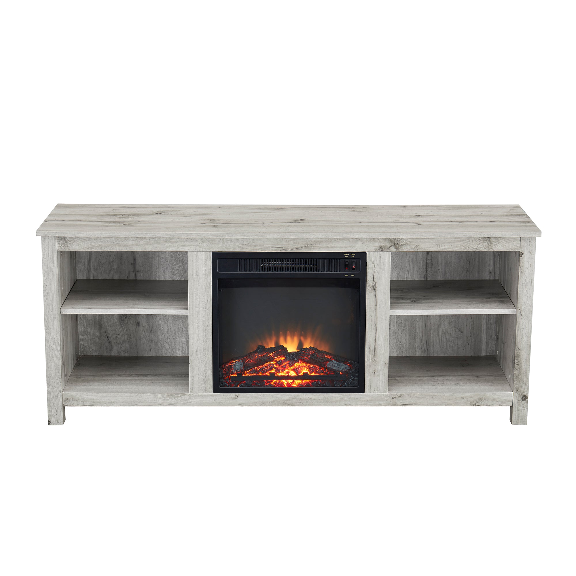 58-inch Freestanding Electric Fireplace TV Stand with Adjustable Shelves