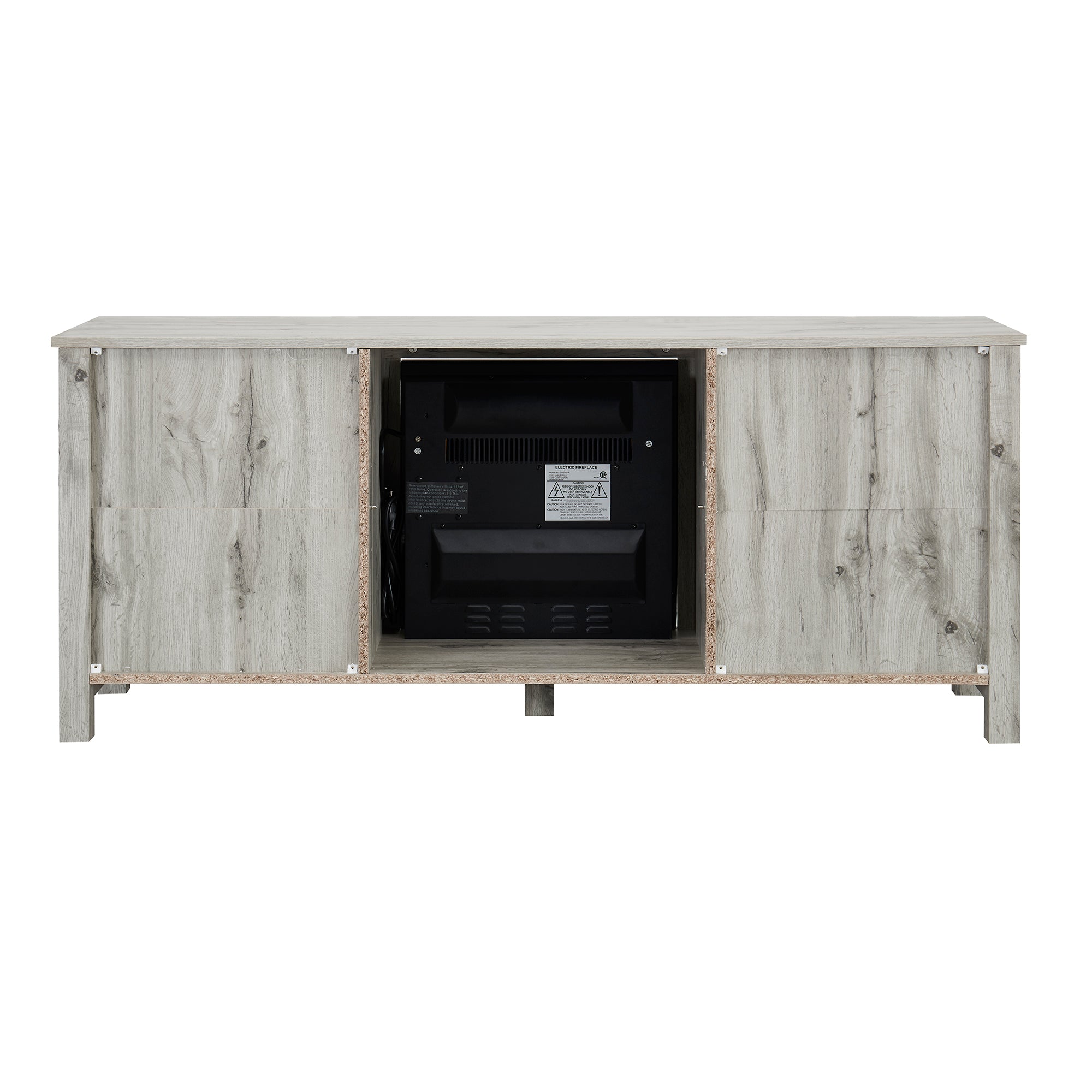 58-inch Freestanding Electric Fireplace TV Stand with Adjustable Shelves