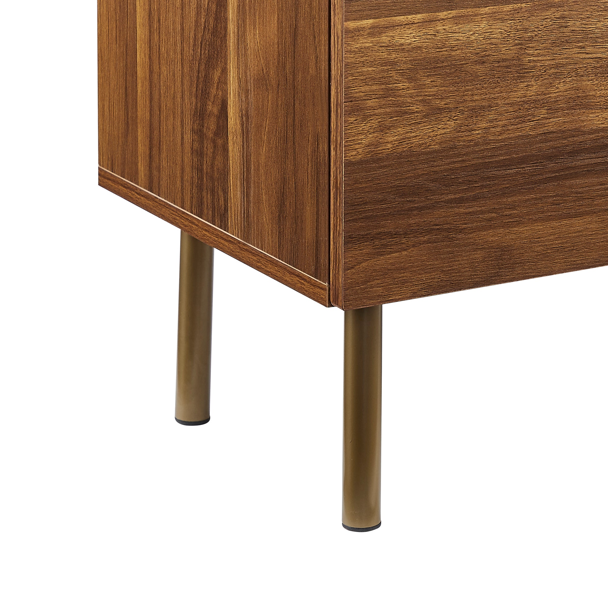 48" Wide Wood 4 Drawers Storage Sideboard  with Shelves