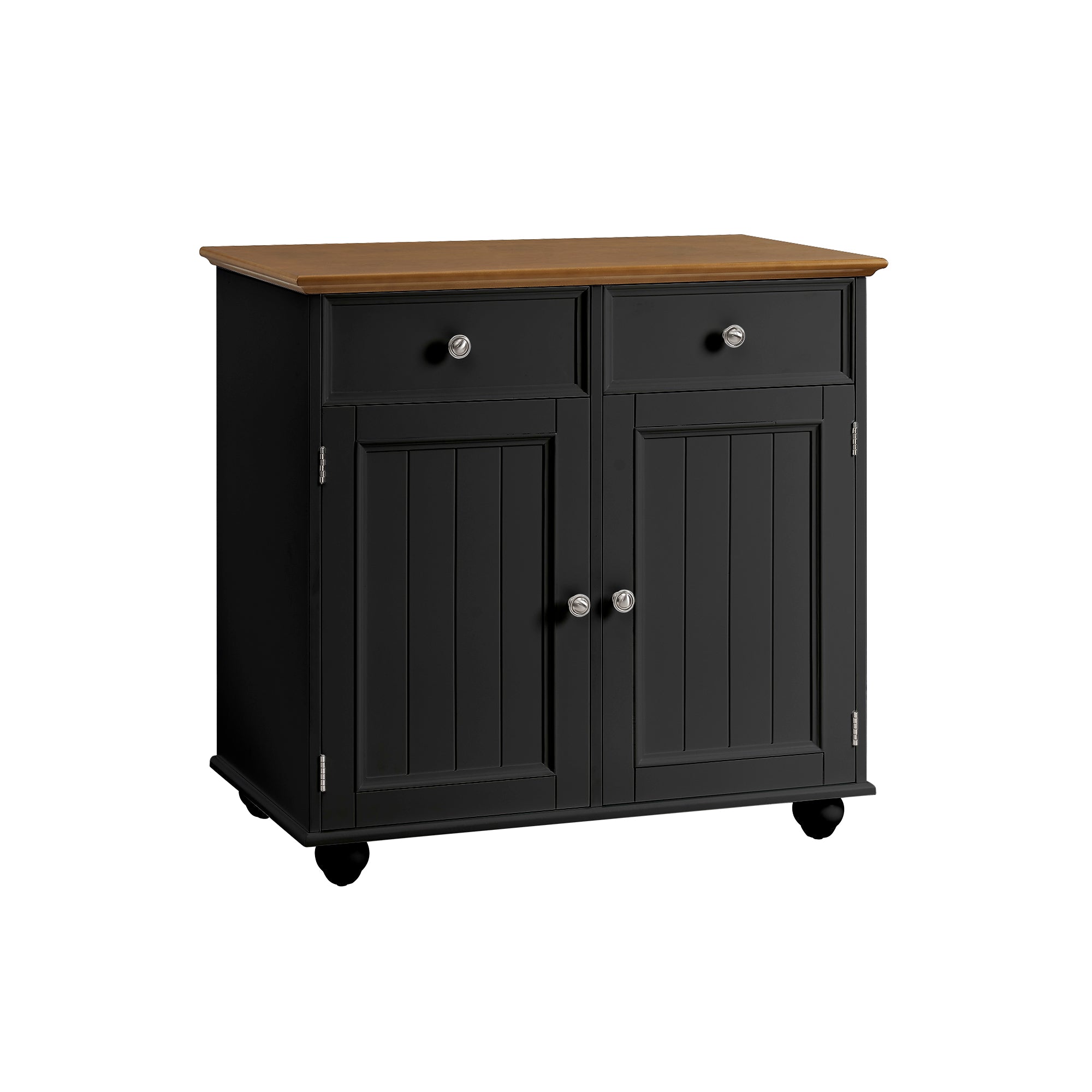 32" Wide Wood 2 Drawers Storage Sideboard with Adjustable Shelves