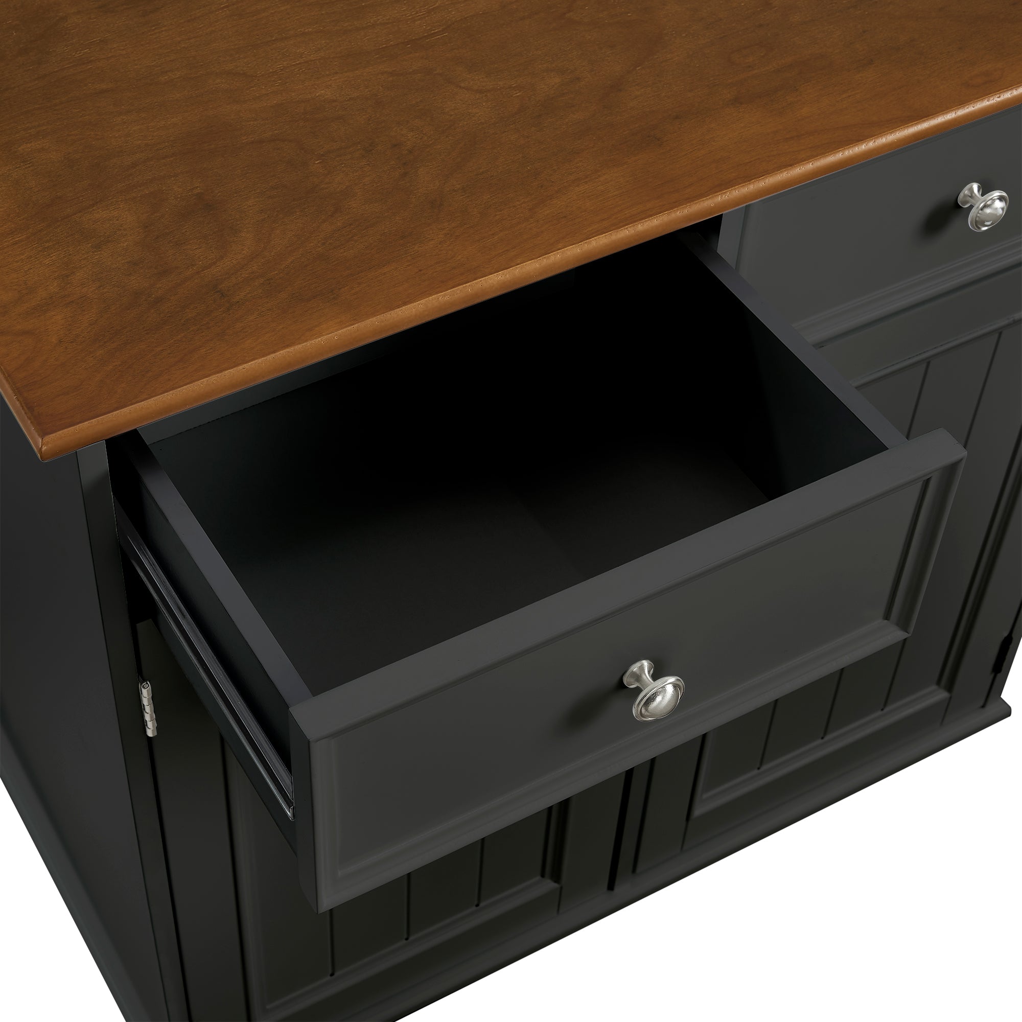 32" Wide Wood 2 Drawers Storage Sideboard with Adjustable Shelves