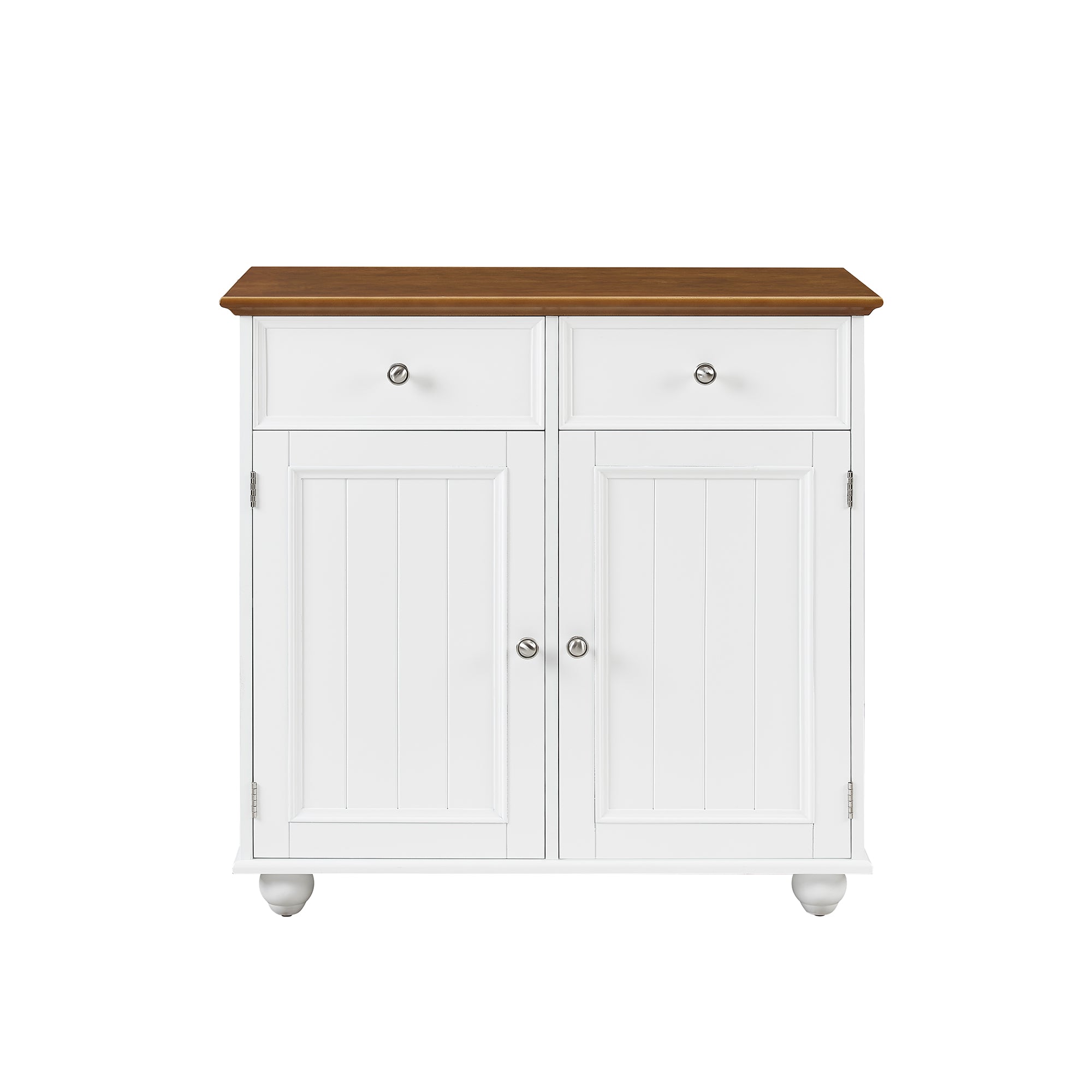 32" Wide Wood 2 Drawers Storage Sideboard with Adjustable Shelves