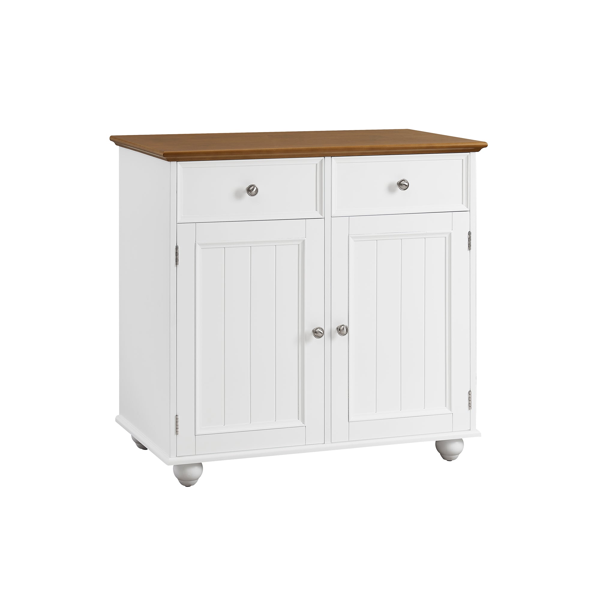 32" Wide Wood 2 Drawers Storage Sideboard with Adjustable Shelves
