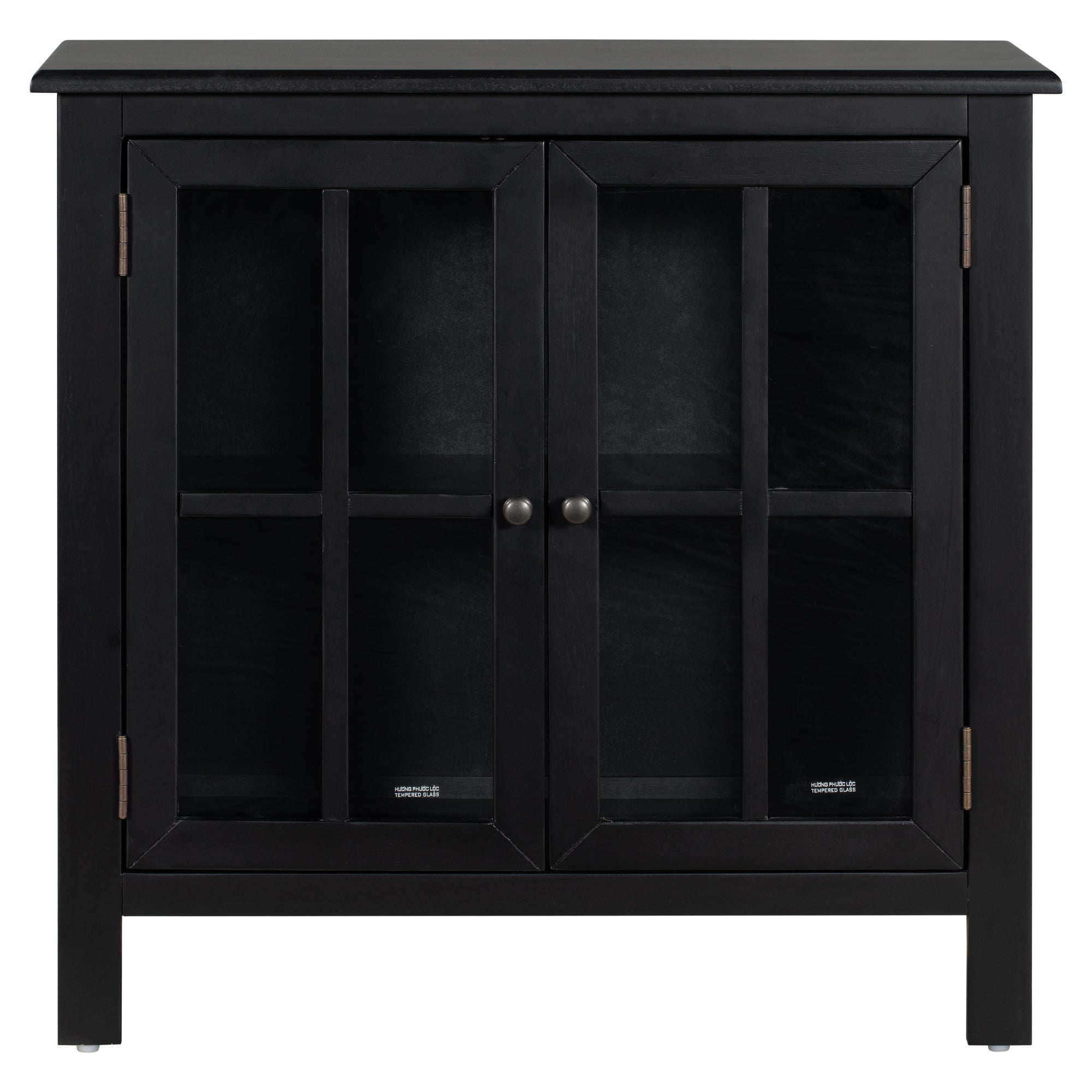 Wood Double Door Accent Cabinet with Adjustable Shelf