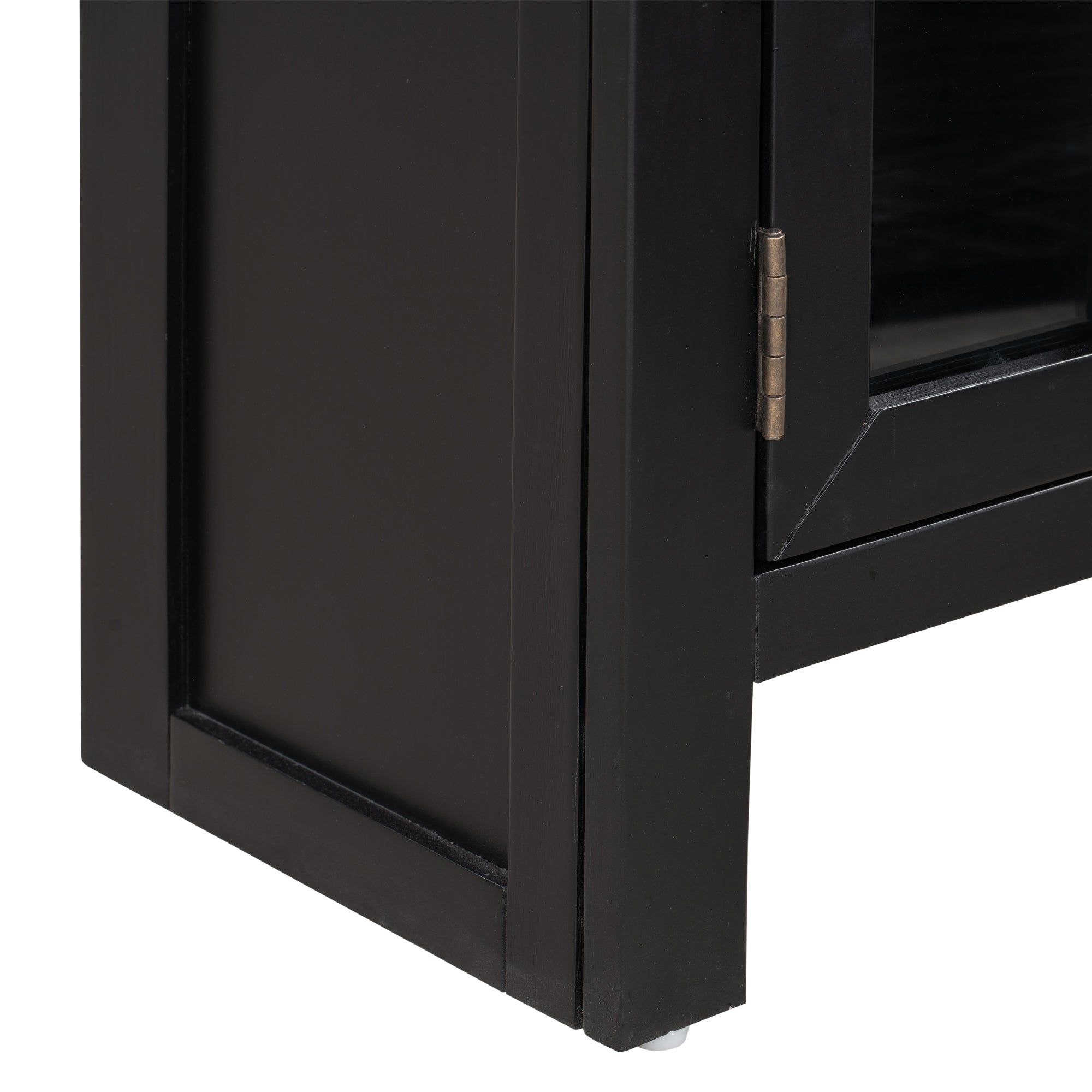 Wood Double Door Accent Cabinet with Adjustable Shelf