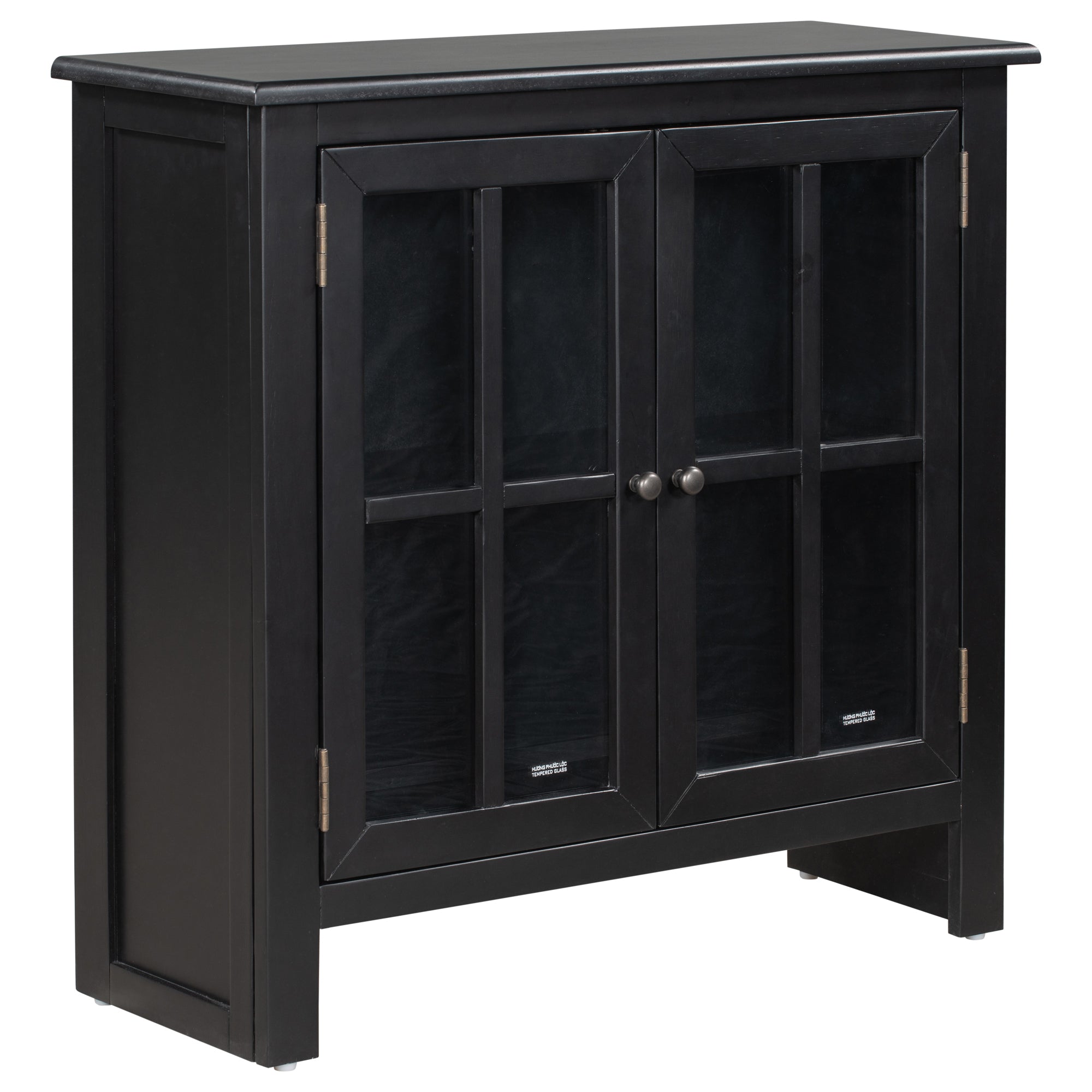 Wood Double Door Accent Cabinet with Adjustable Shelf