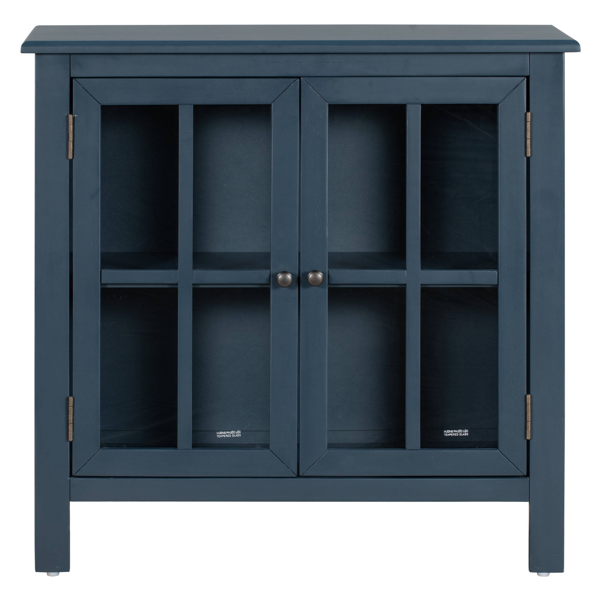 Wood Double Door Accent Cabinet with Adjustable Shelf