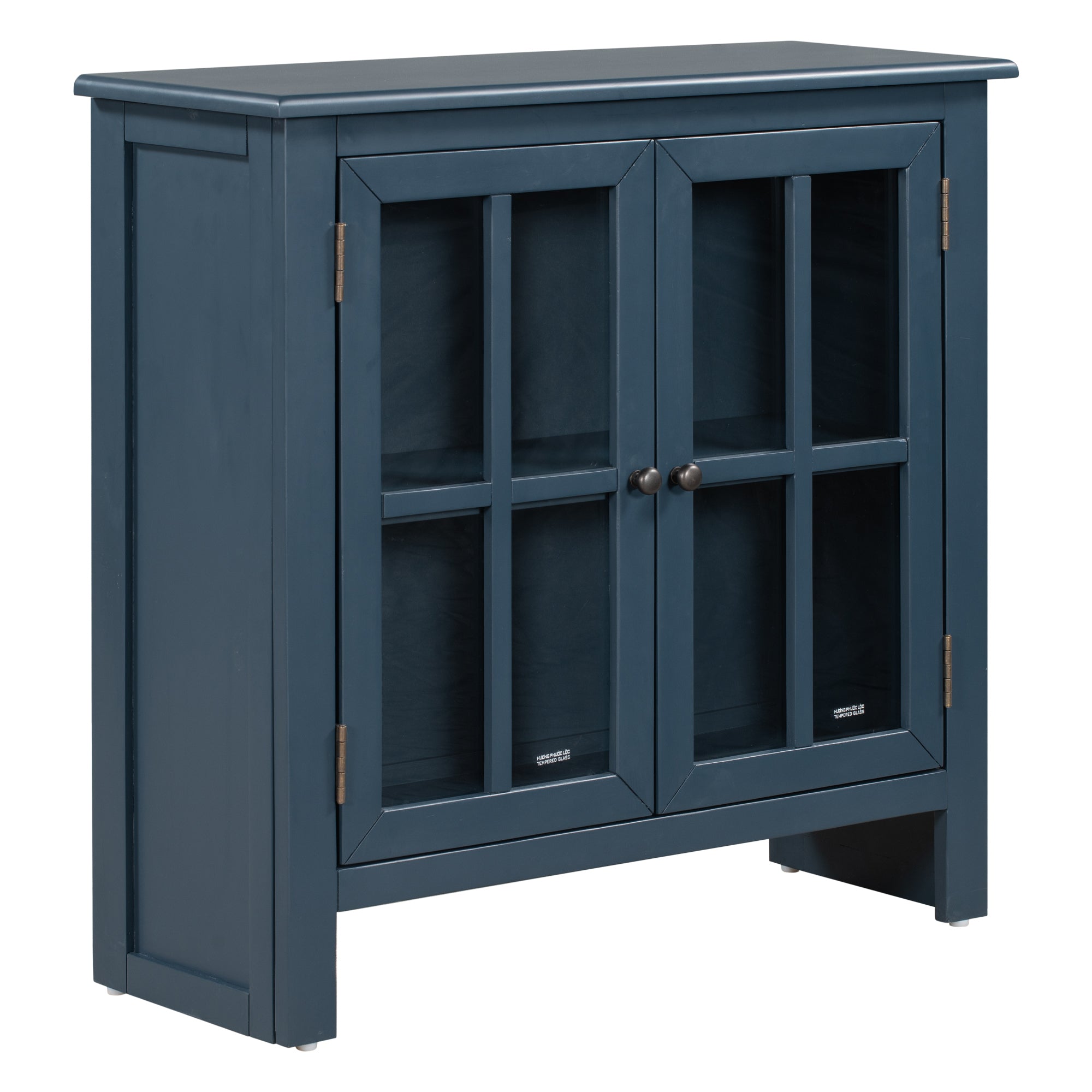 Wood Double Door Accent Cabinet with Adjustable Shelf