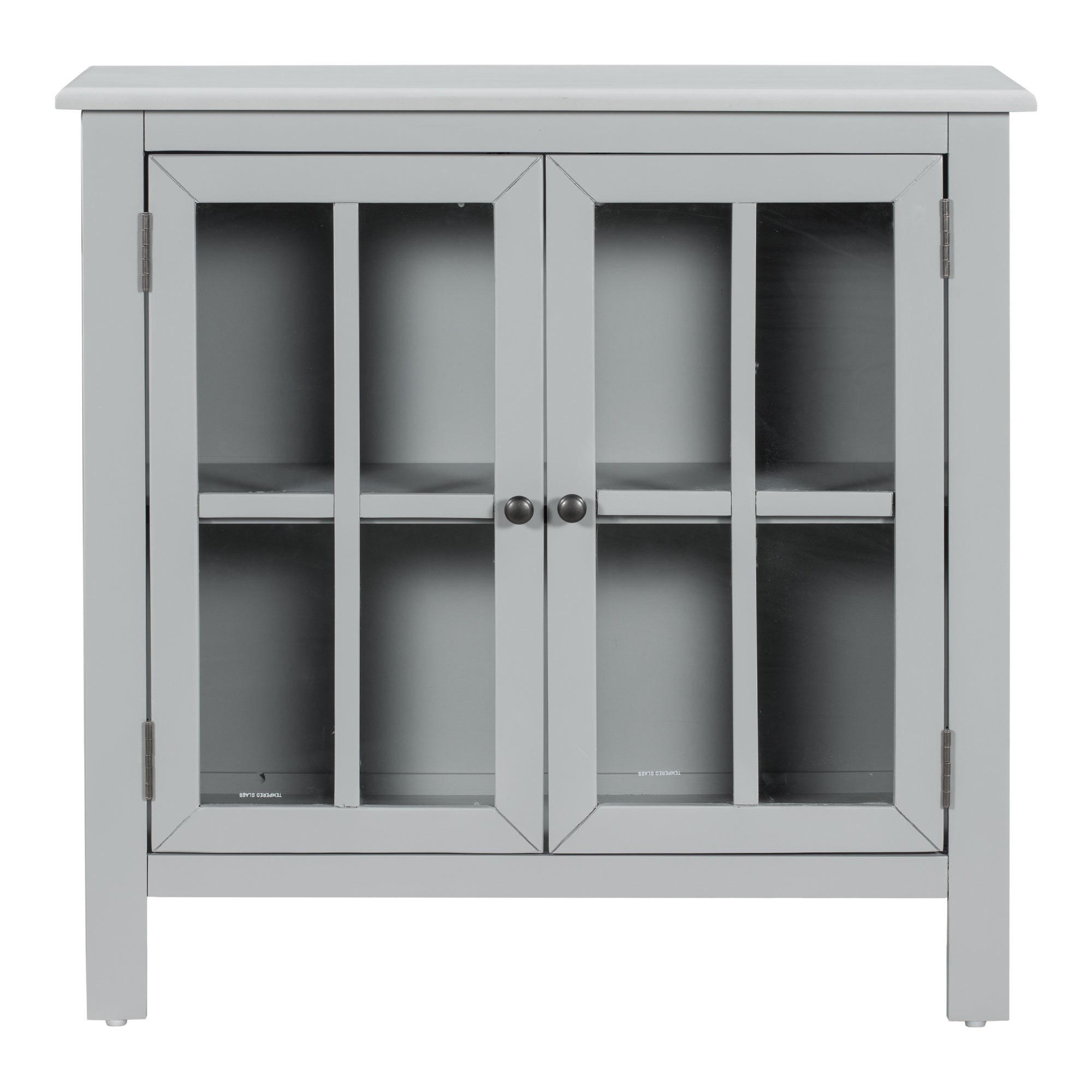 Wood Double Door Accent Cabinet with Adjustable Shelf