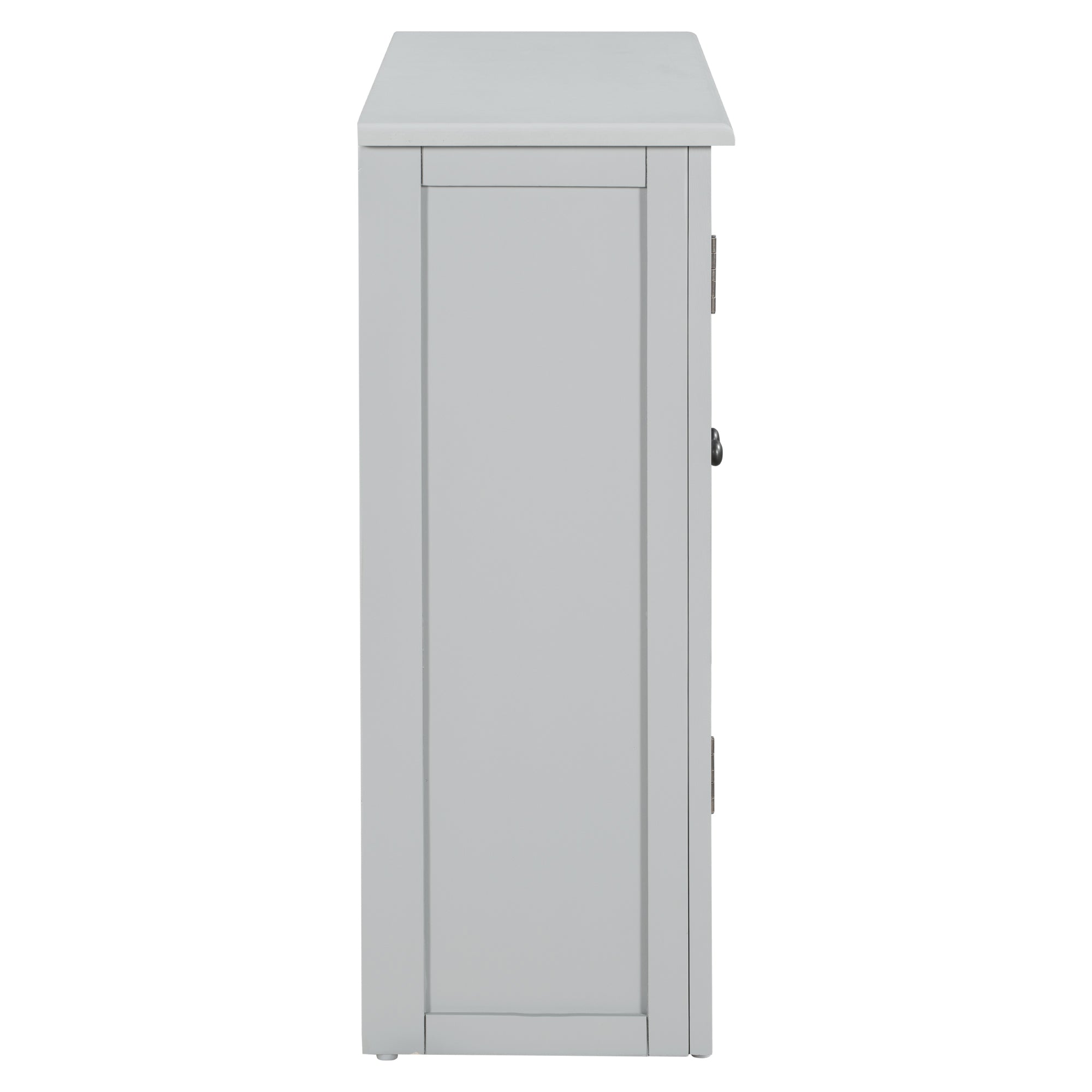 Wood Double Door Accent Cabinet with Adjustable Shelf