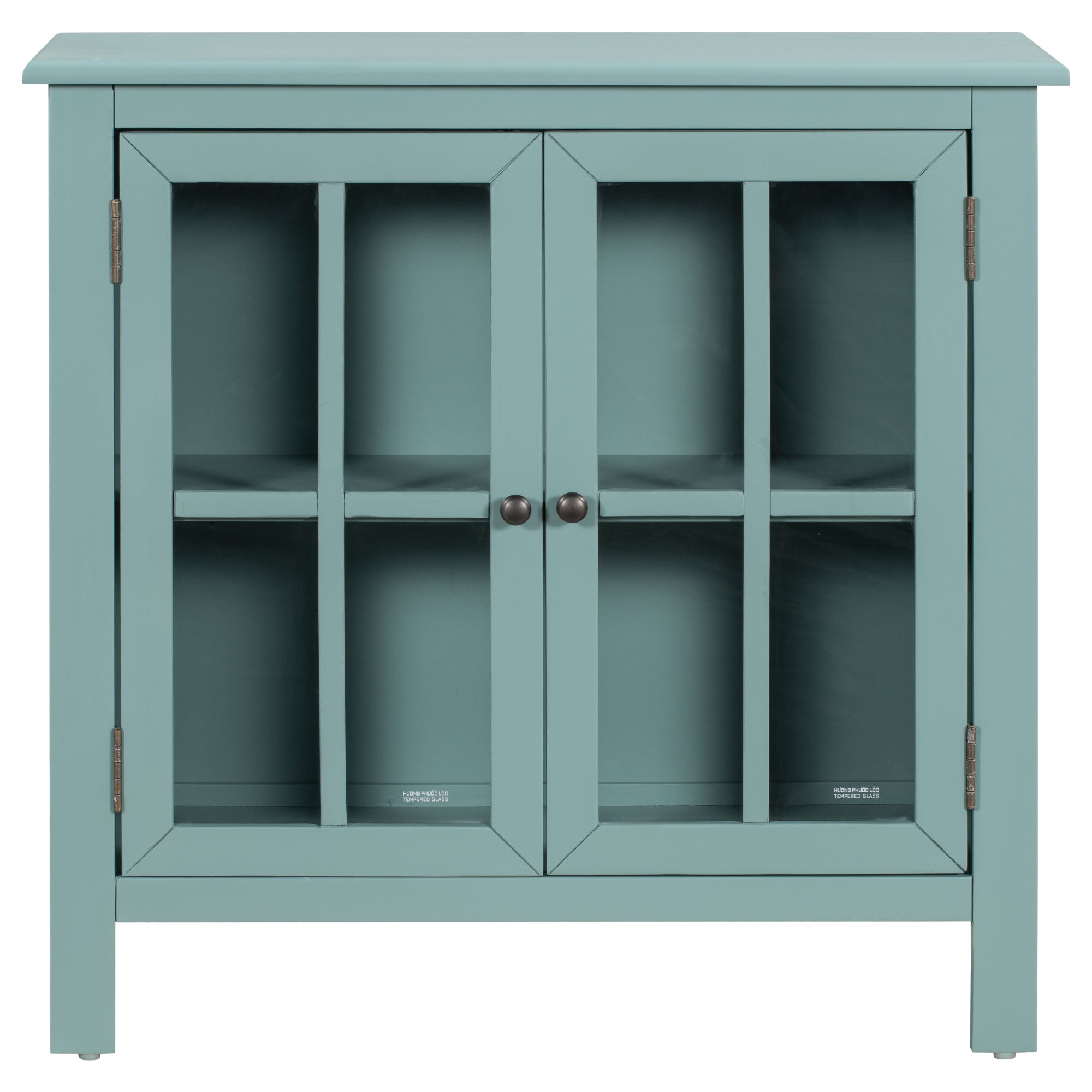 Wood Double Door Accent Cabinet with Adjustable Shelf