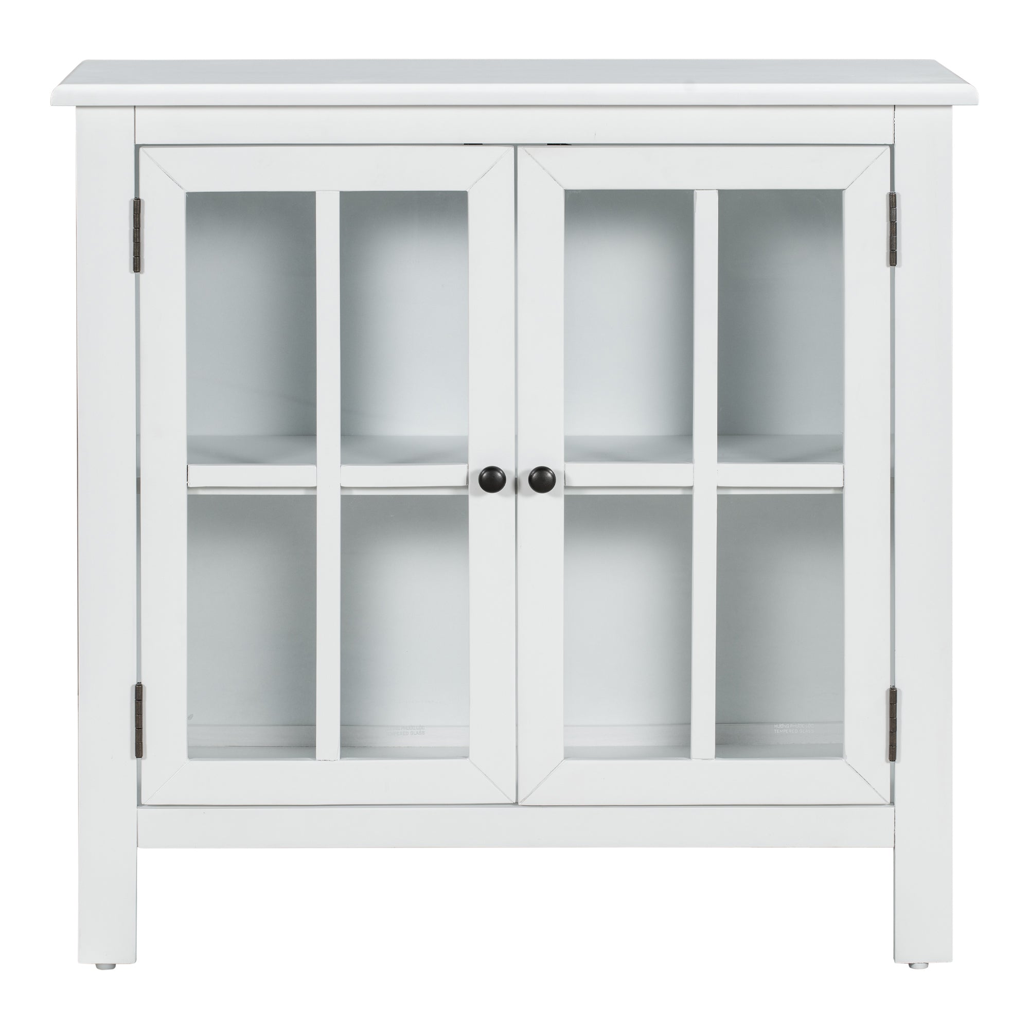 Wood Double Door Accent Cabinet with Adjustable Shelf