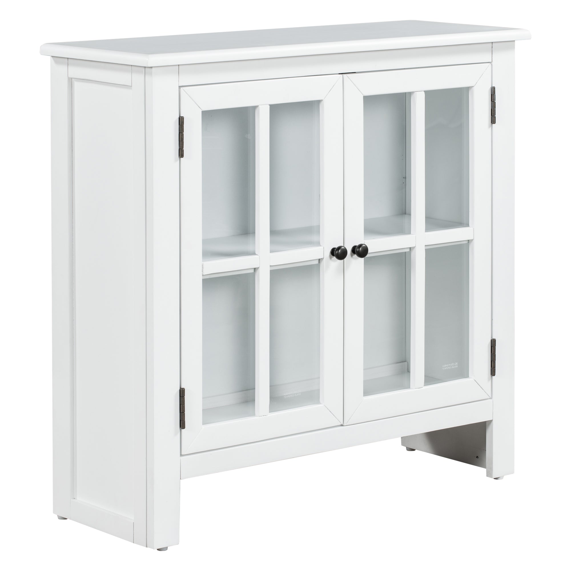 Wood Double Door Accent Cabinet with Adjustable Shelf