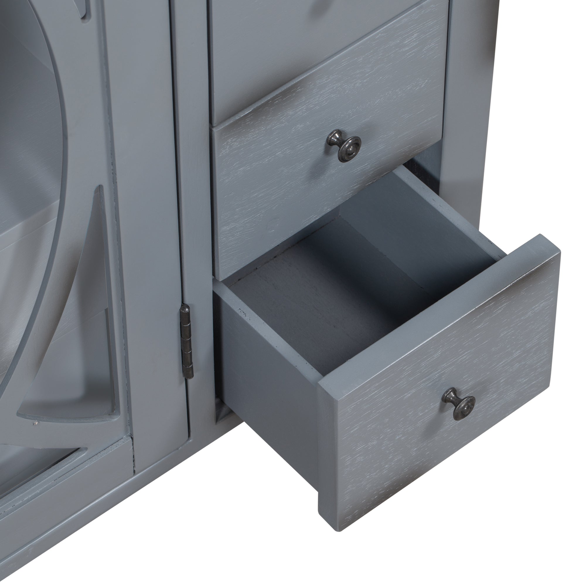 32" Wood 2-door Accent Storage Cabinet