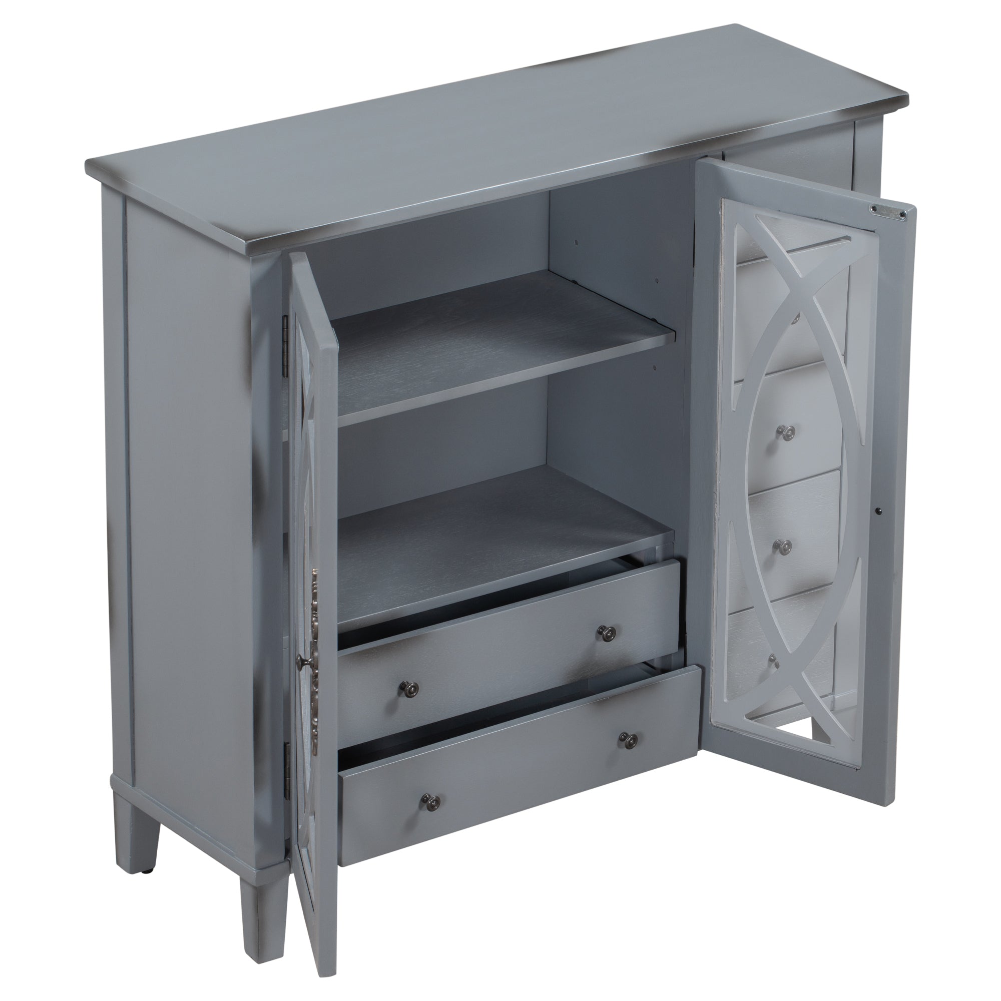 32" Wood 2-door Accent Storage Cabinet