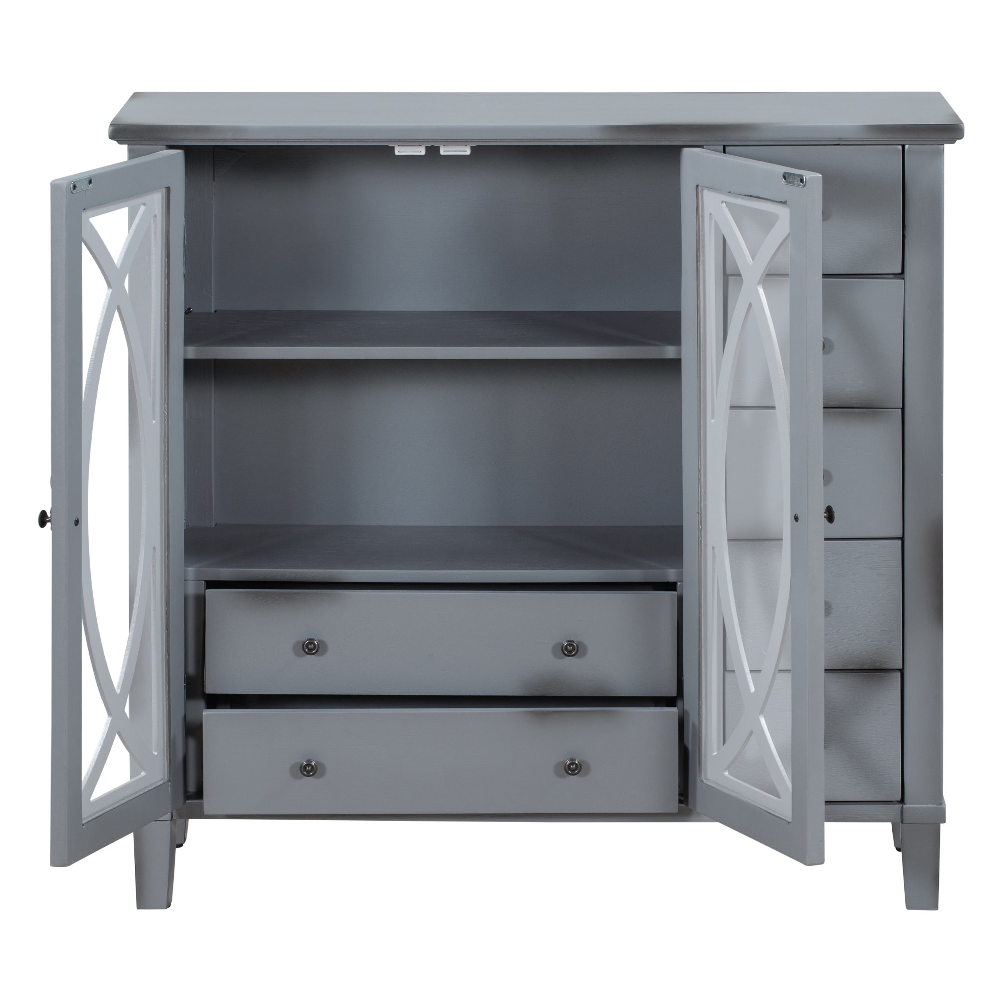 32" Wood 2-door Accent Storage Cabinet