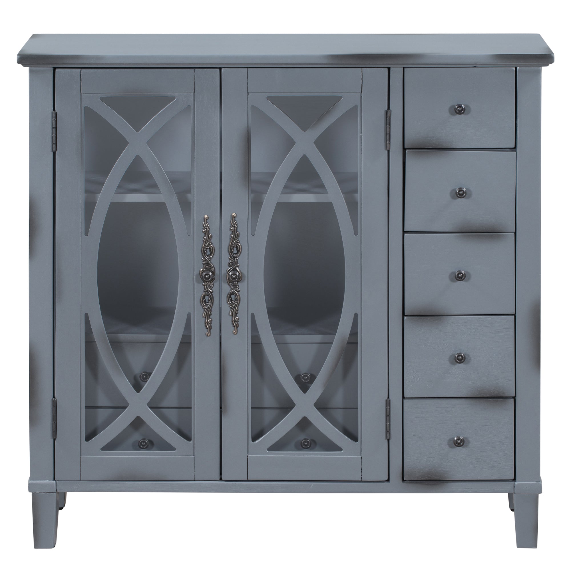 32" Wood 2-door Accent Storage Cabinet
