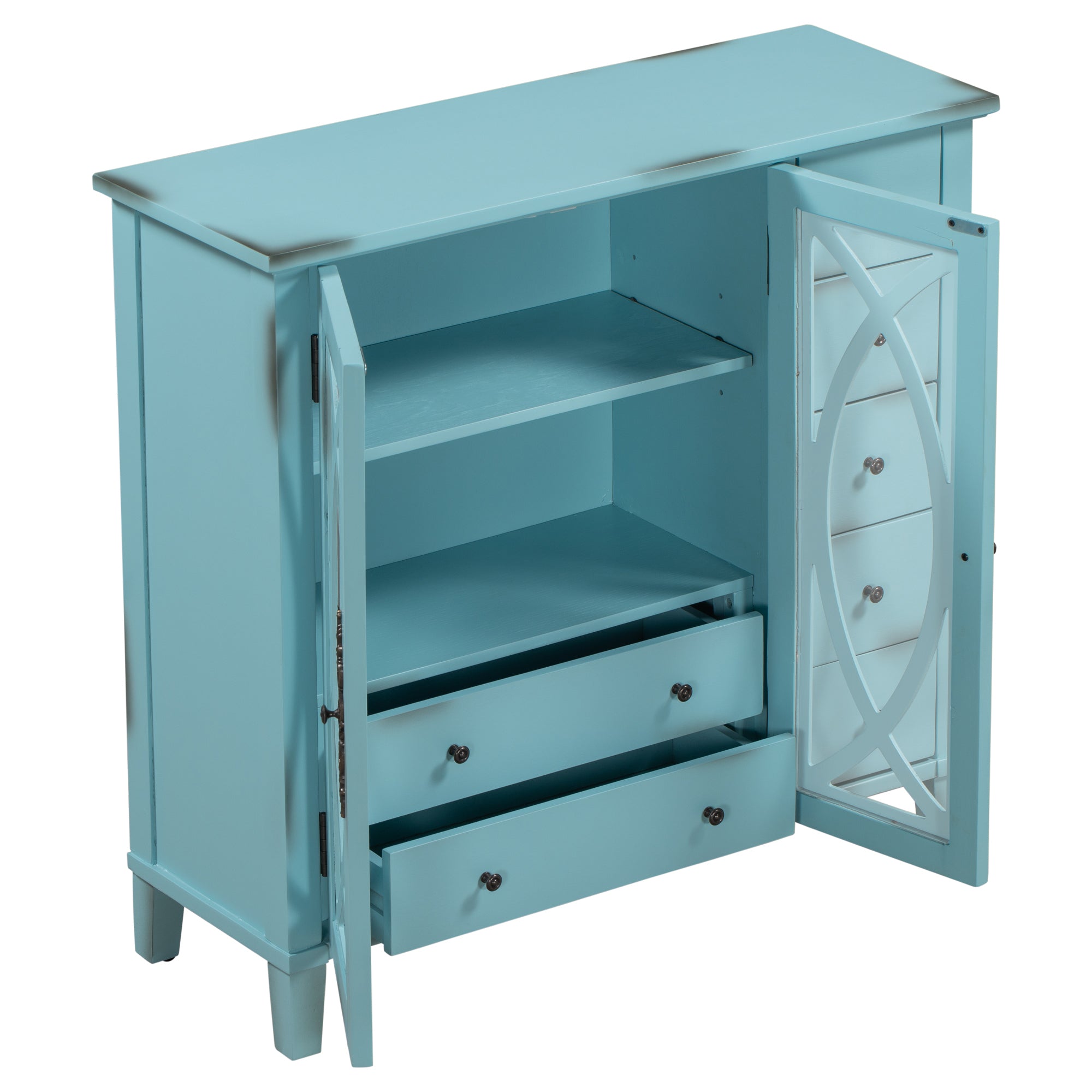 32" Wood 2-door Accent Storage Cabinet
