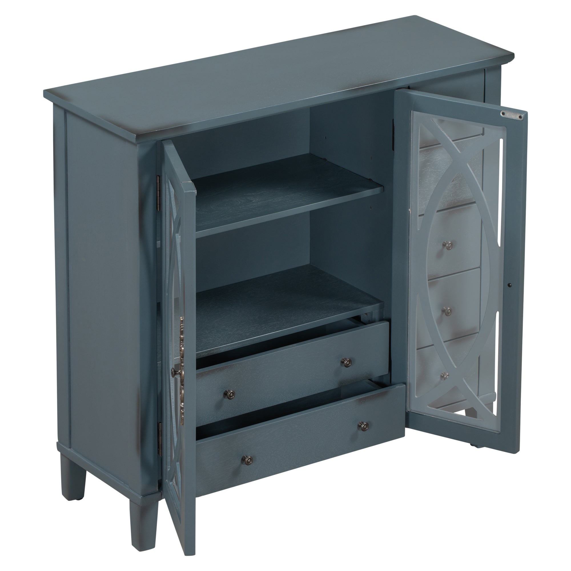 32" Wood 2-door Accent Storage Cabinet