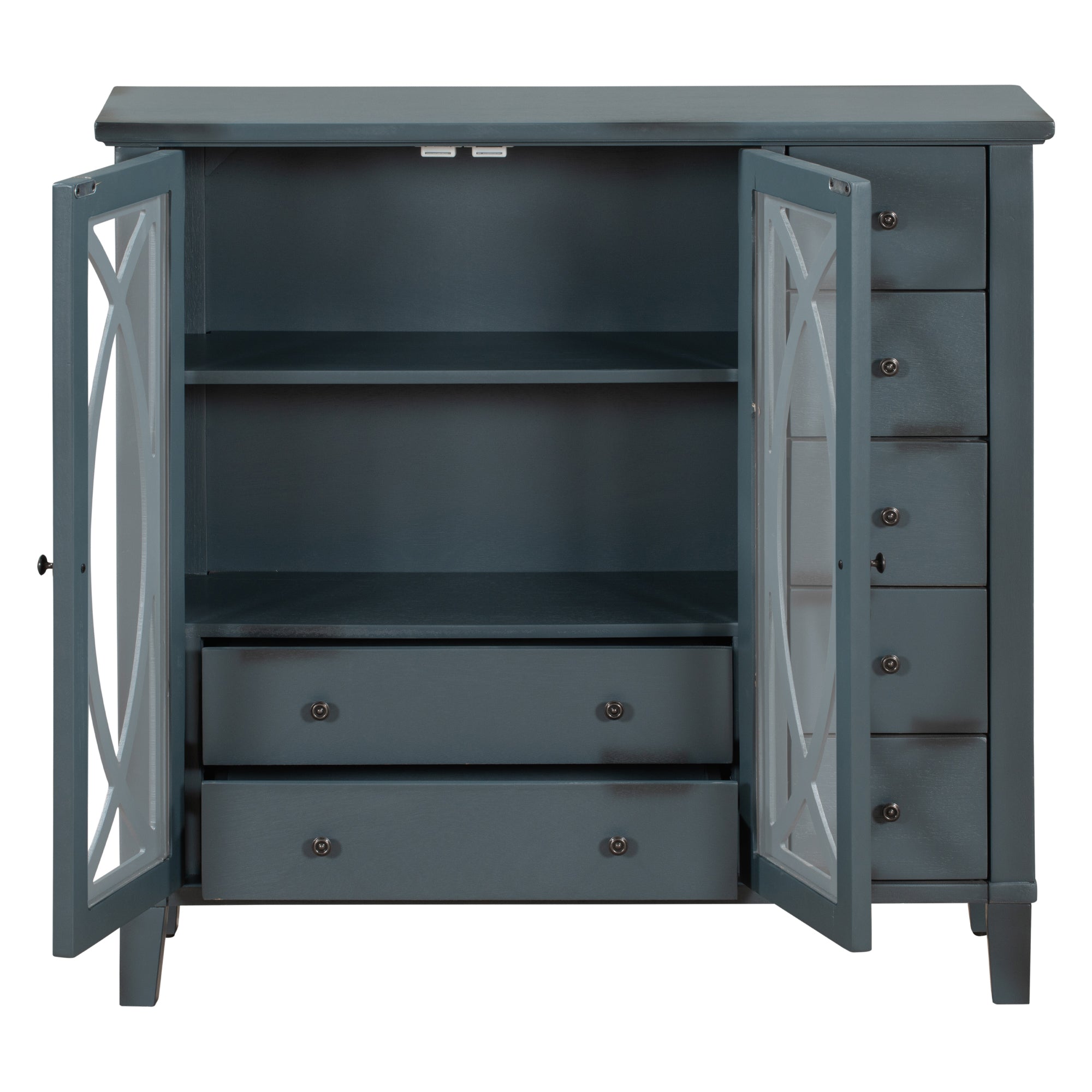 32" Wood 2-door Accent Storage Cabinet