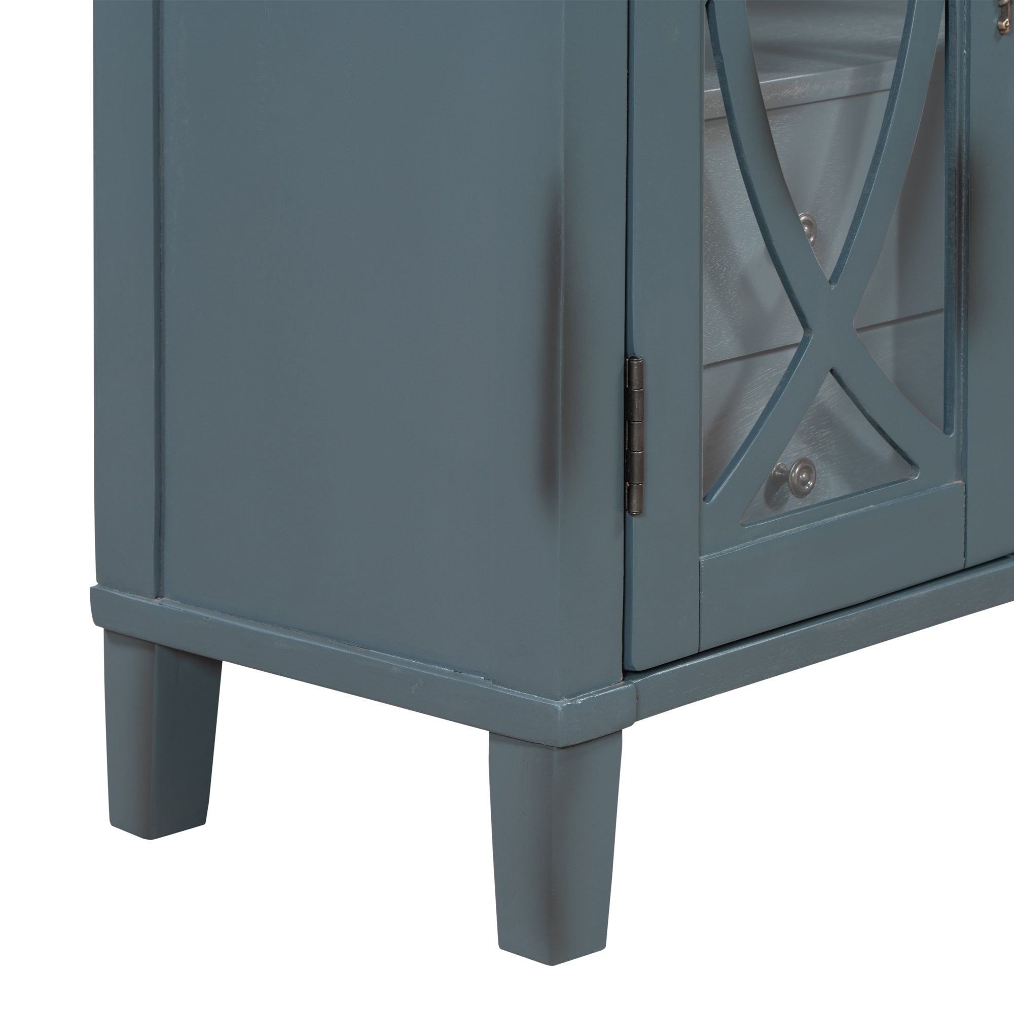 32" Wood 2-door Accent Storage Cabinet