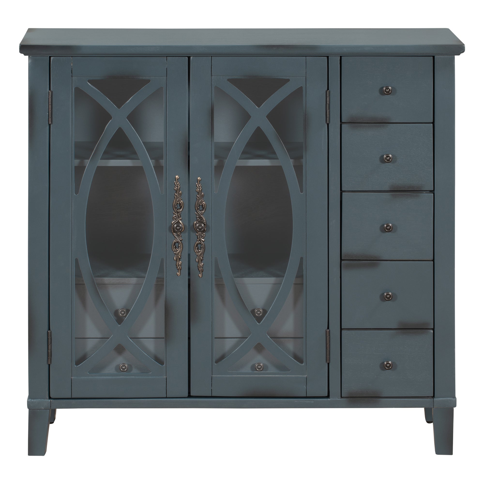 32" Wood 2-door Accent Storage Cabinet