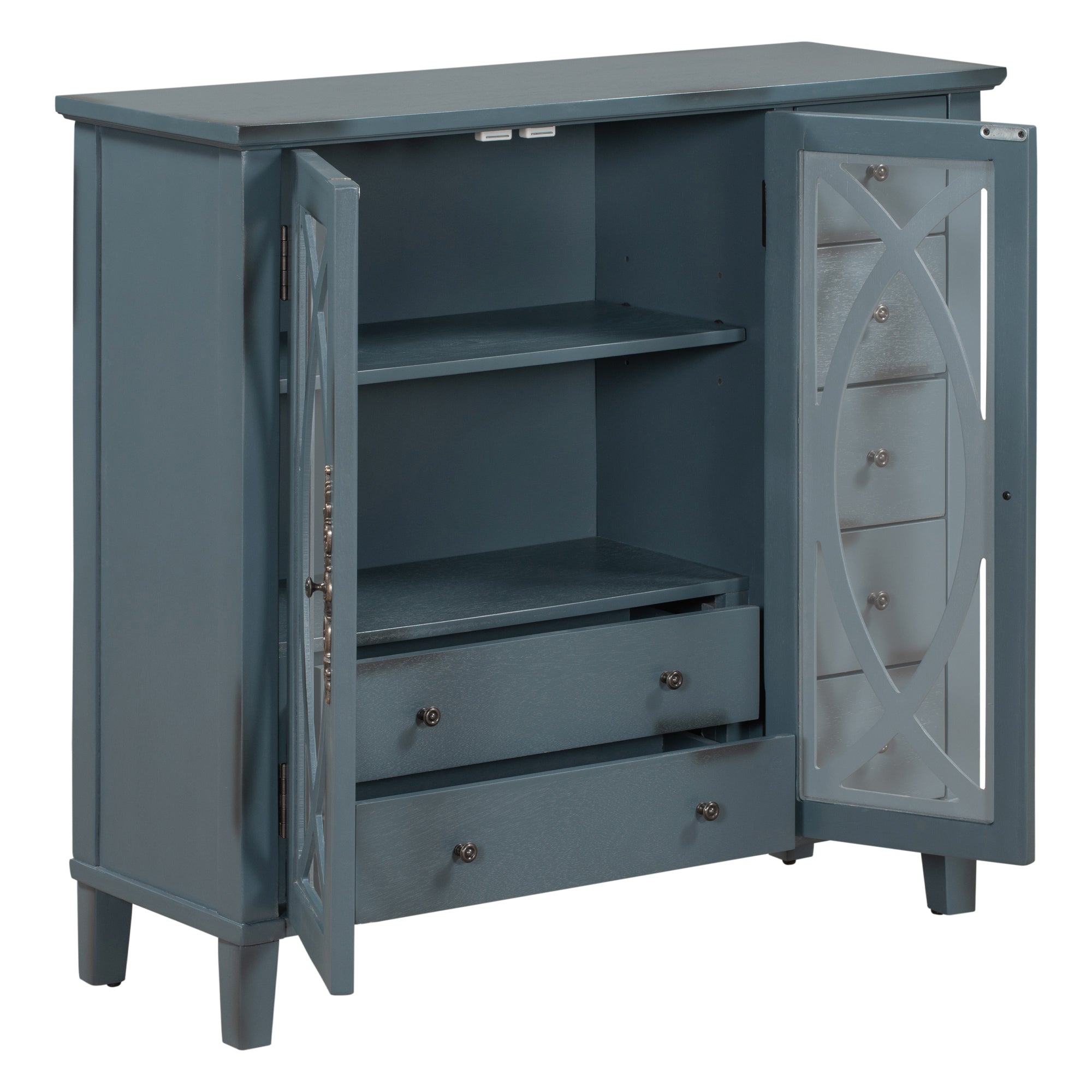 32" Wood 2-door Accent Storage Cabinet