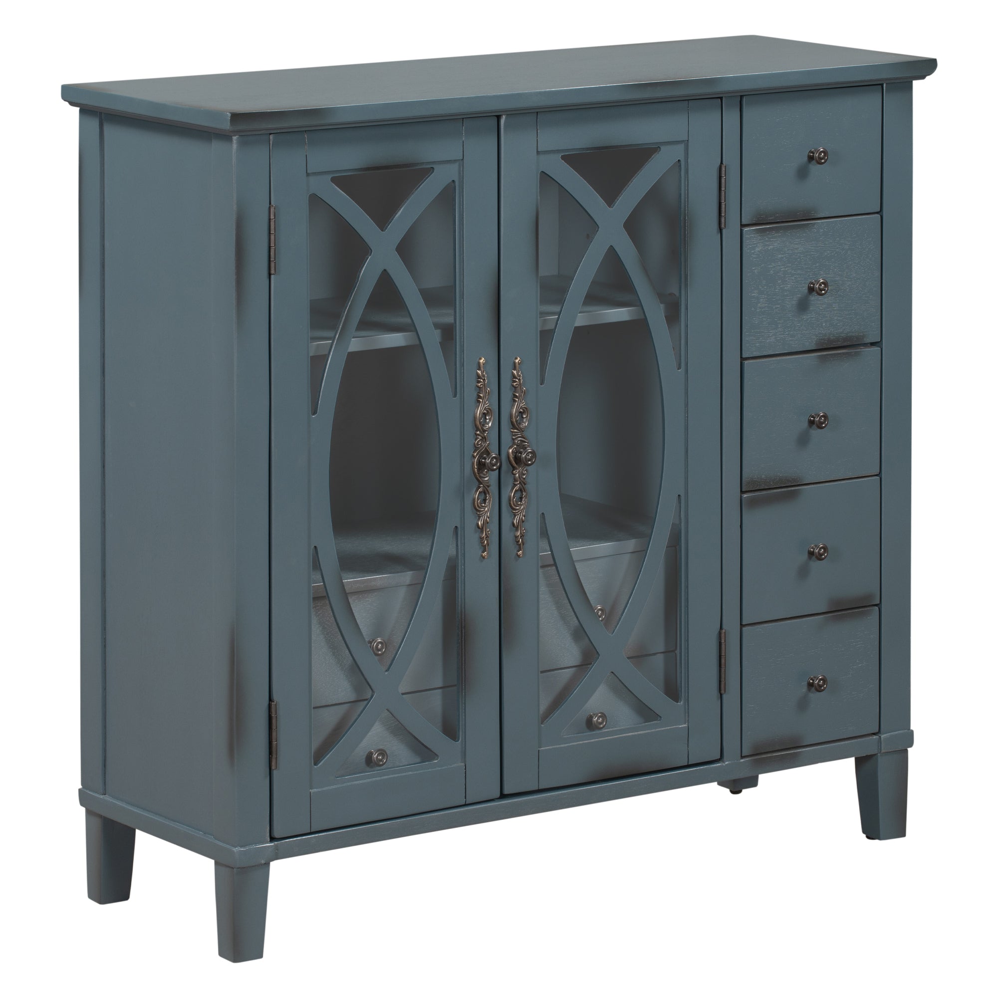 32" Wood 2-door Accent Storage Cabinet