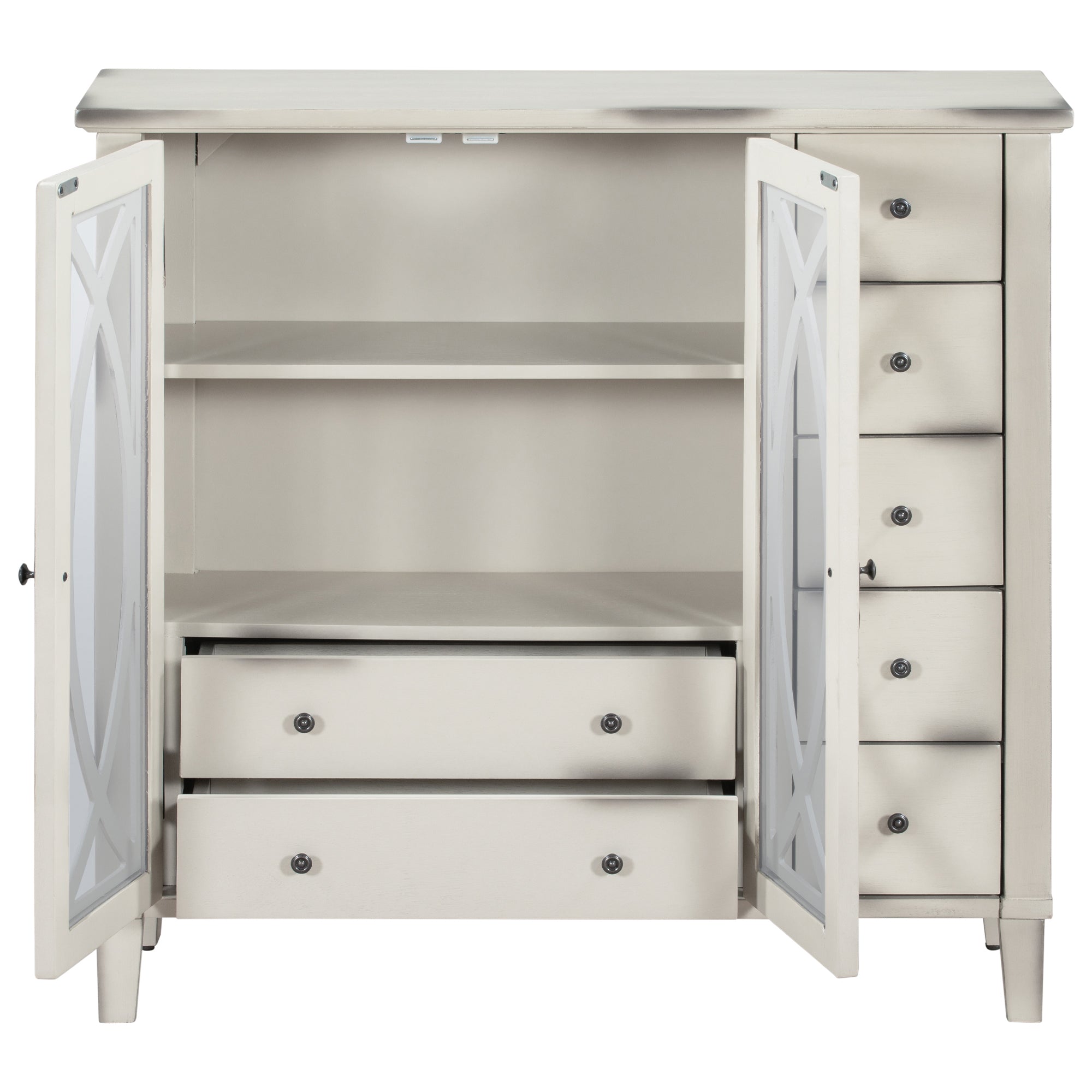 32" Wood 2-door Accent Storage Cabinet