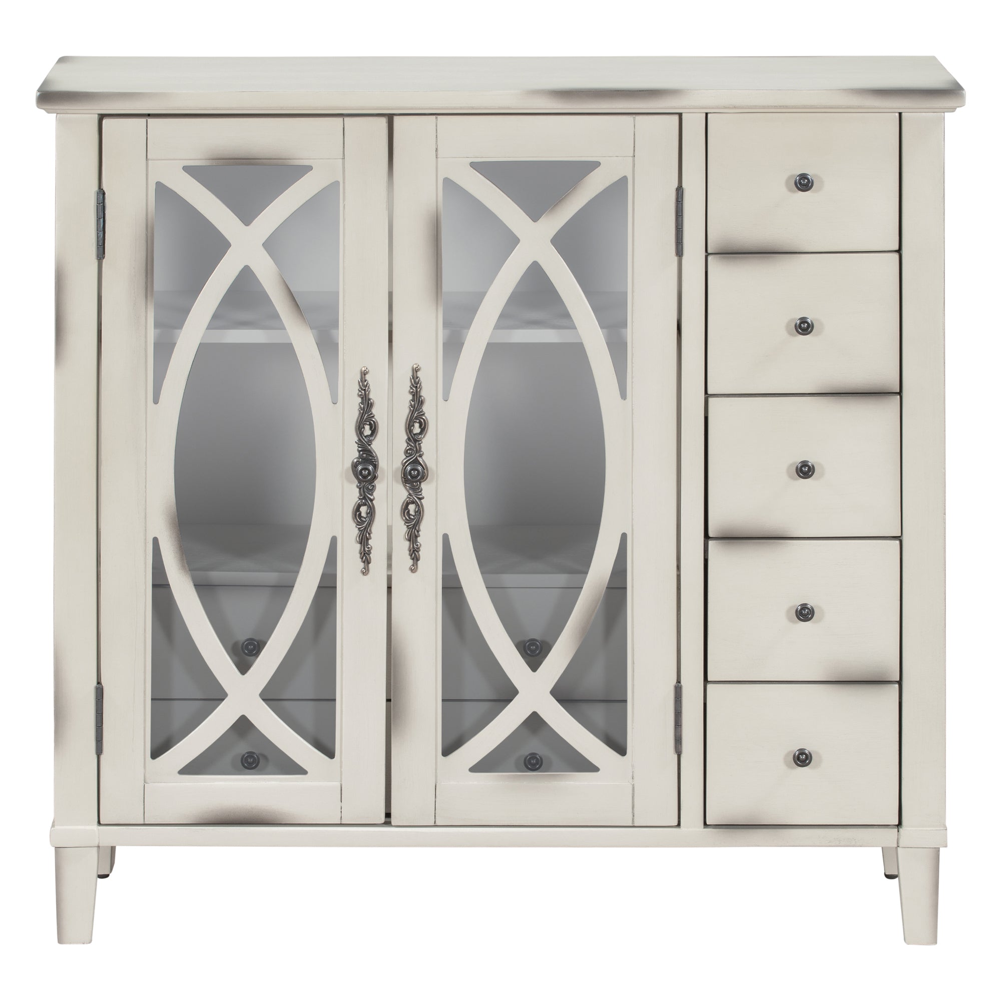 32" Wood 2-door Accent Storage Cabinet