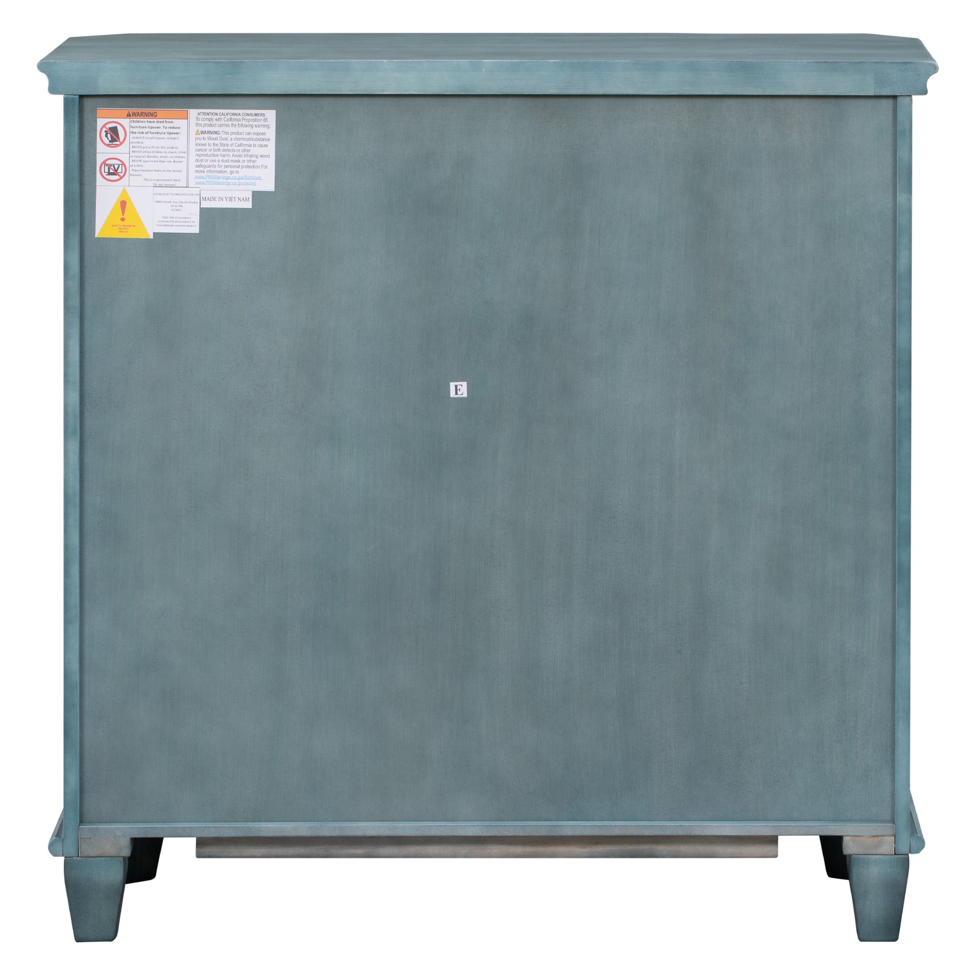 36" Tall Wood 2-door Accent Cabinet with Transparent Cabinet Doors