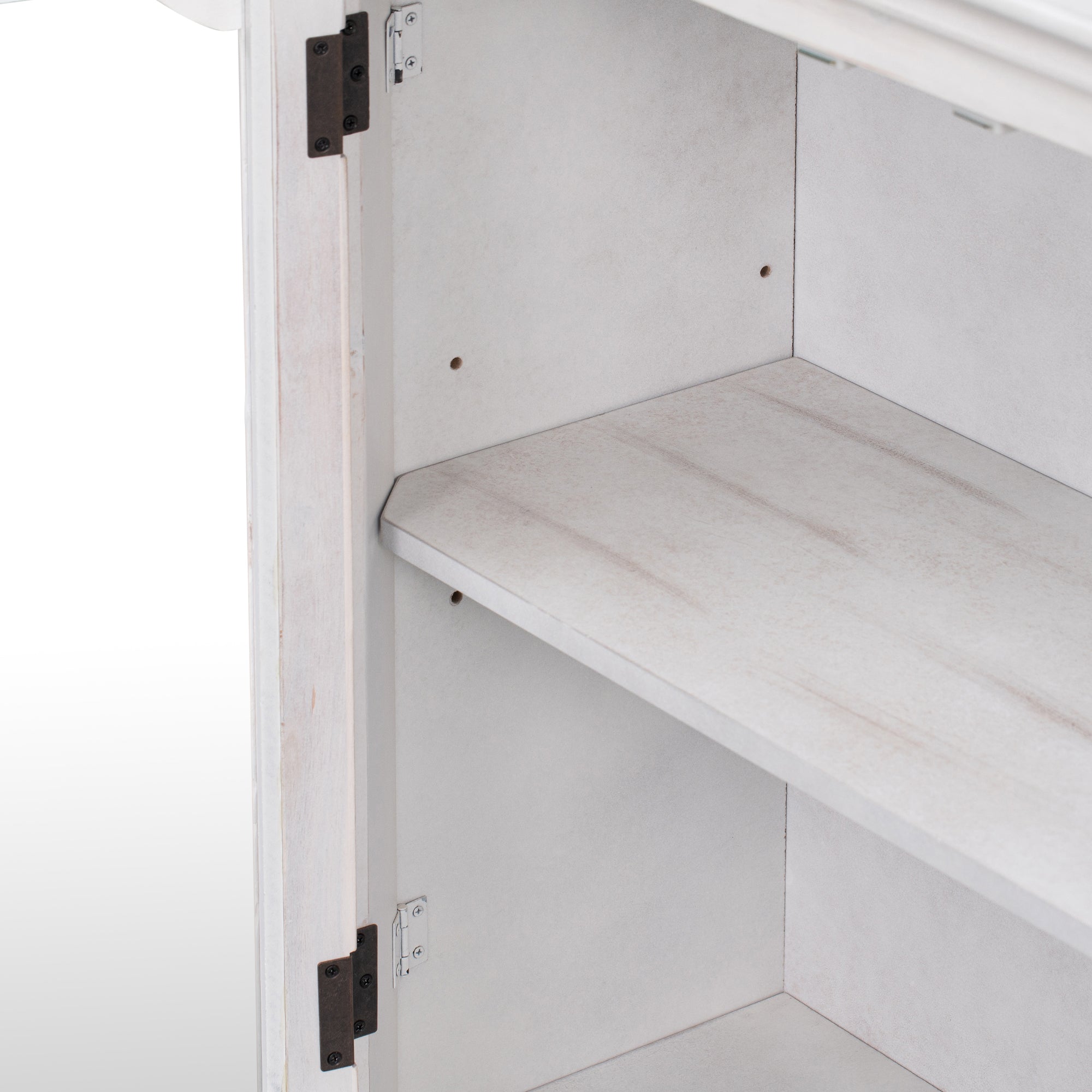36" Tall Wood 2-door Accent Cabinet with Transparent Cabinet Doors