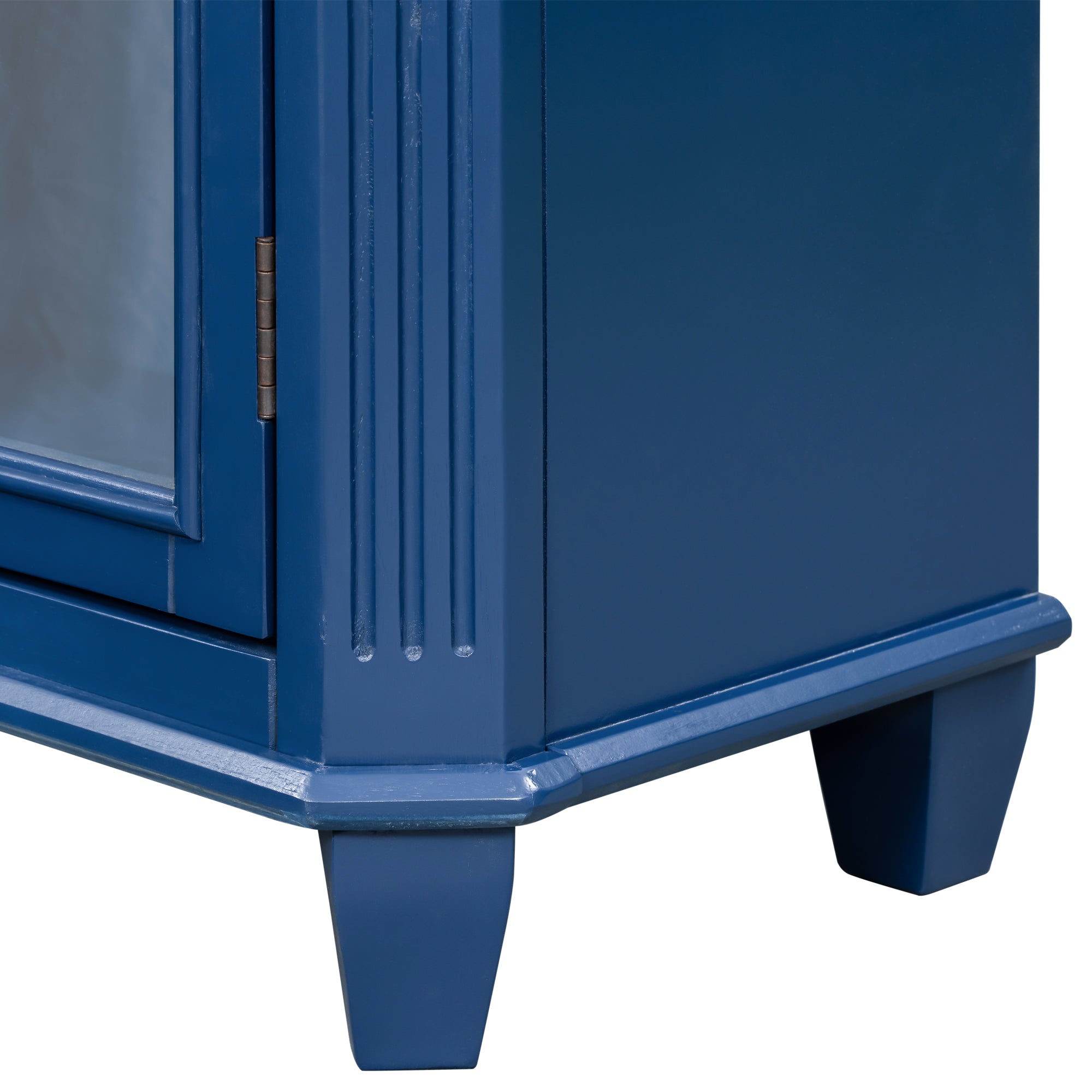 36" Tall Wood 2-door Accent Cabinet with Transparent Cabinet Doors