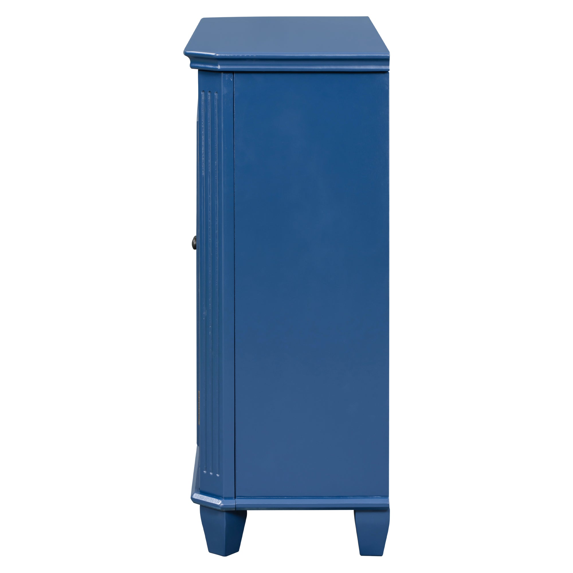 36" Tall Wood 2-door Accent Cabinet with Transparent Cabinet Doors