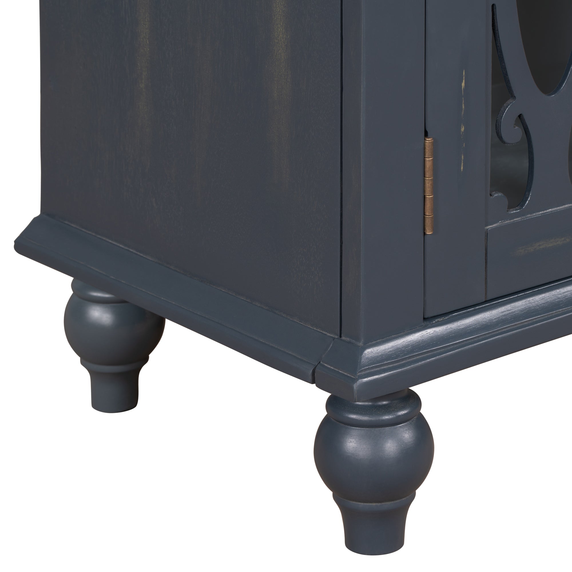 37" Tall Wood 2-door Accent Cabinet with 1 Drawer