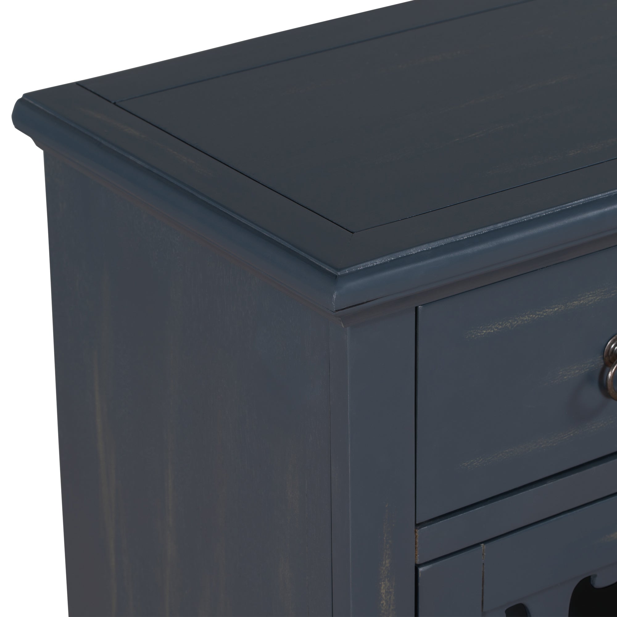 37" Tall Wood 2-door Accent Cabinet with 1 Drawer