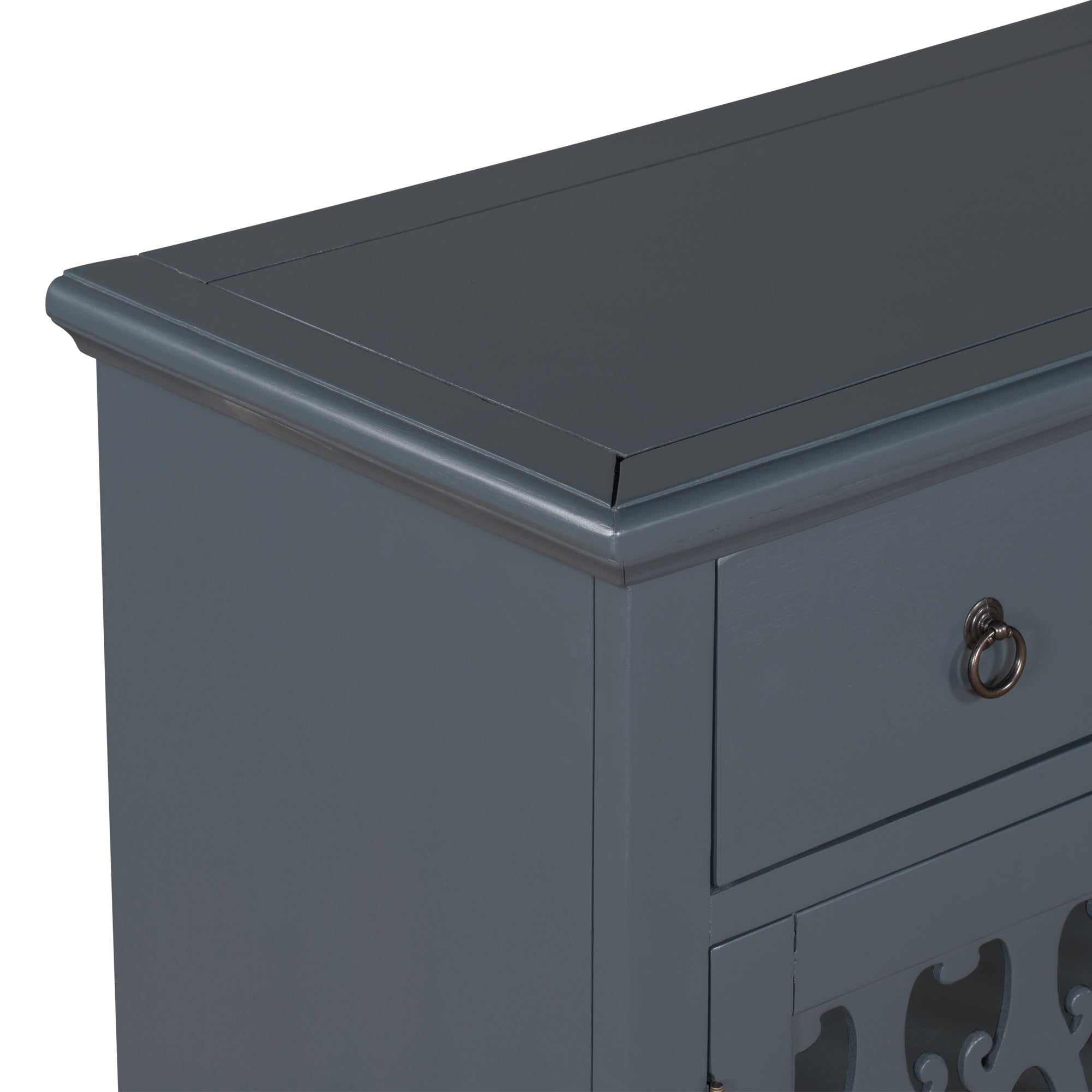 37" Tall Wood 2-door Accent Cabinet with 1 Drawer