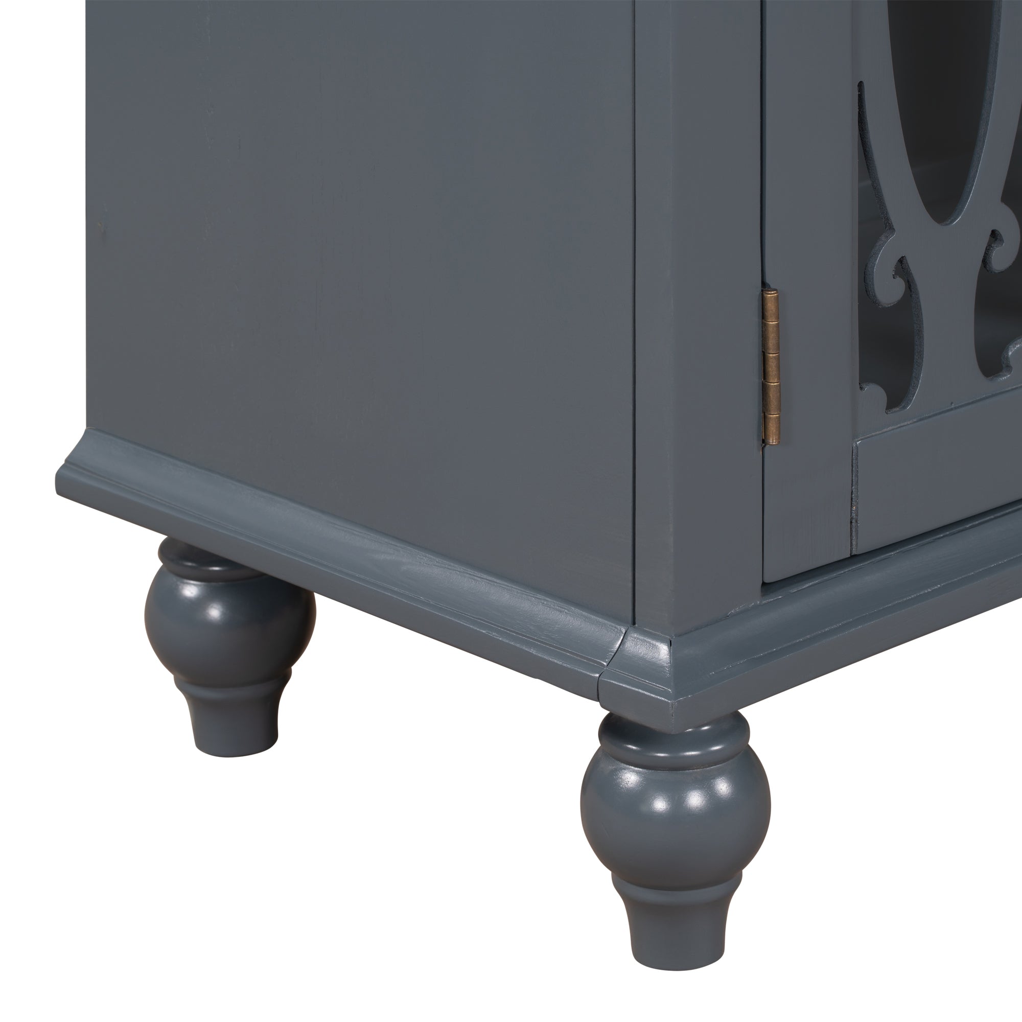 37" Tall Wood 2-door Accent Cabinet with 1 Drawer