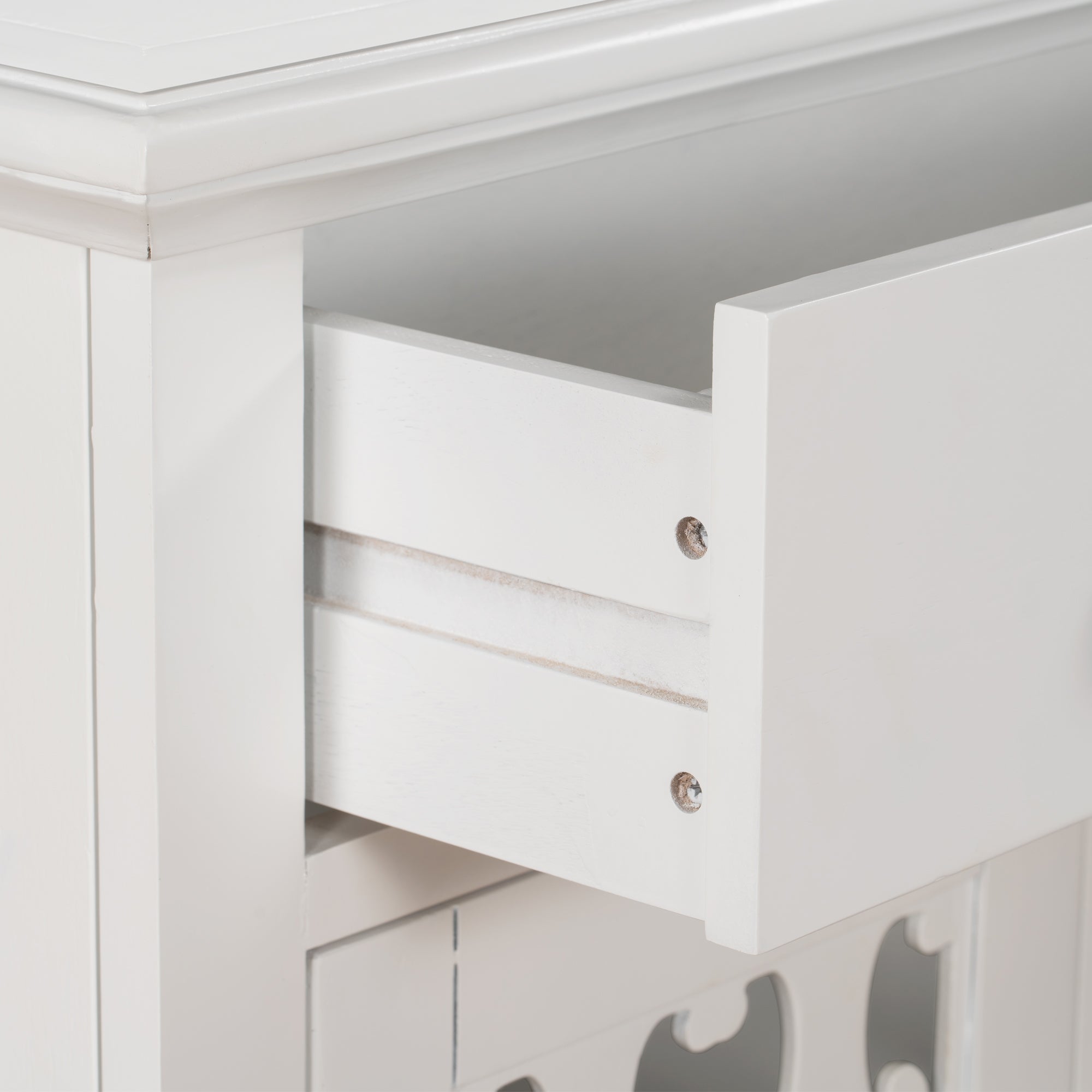 37" Tall Wood 2-door Accent Cabinet with 1 Drawer