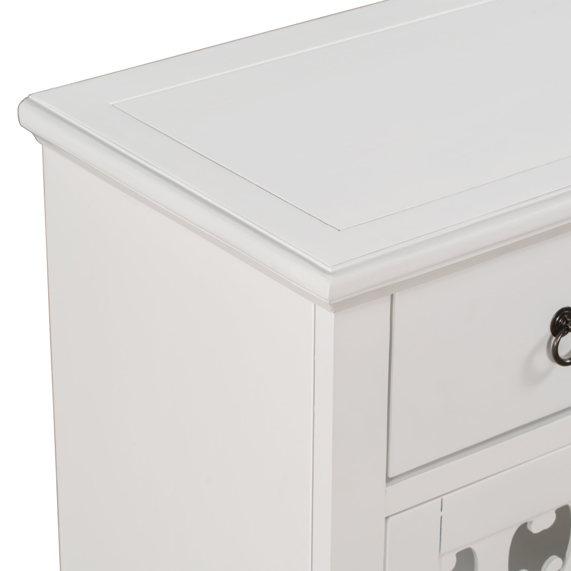 37" Tall Wood 2-door Accent Cabinet with 1 Drawer