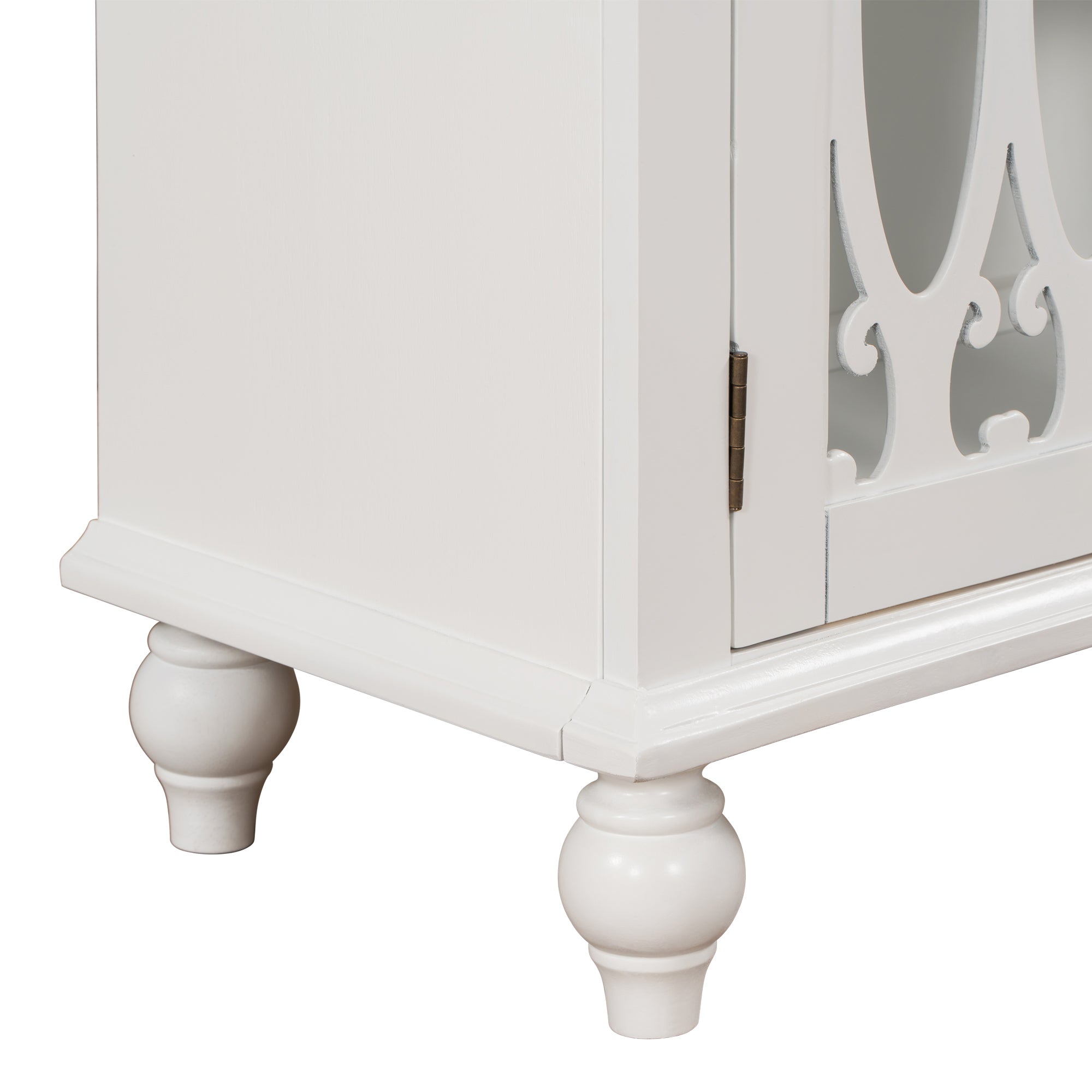37" Tall Wood 2-door Accent Cabinet with 1 Drawer