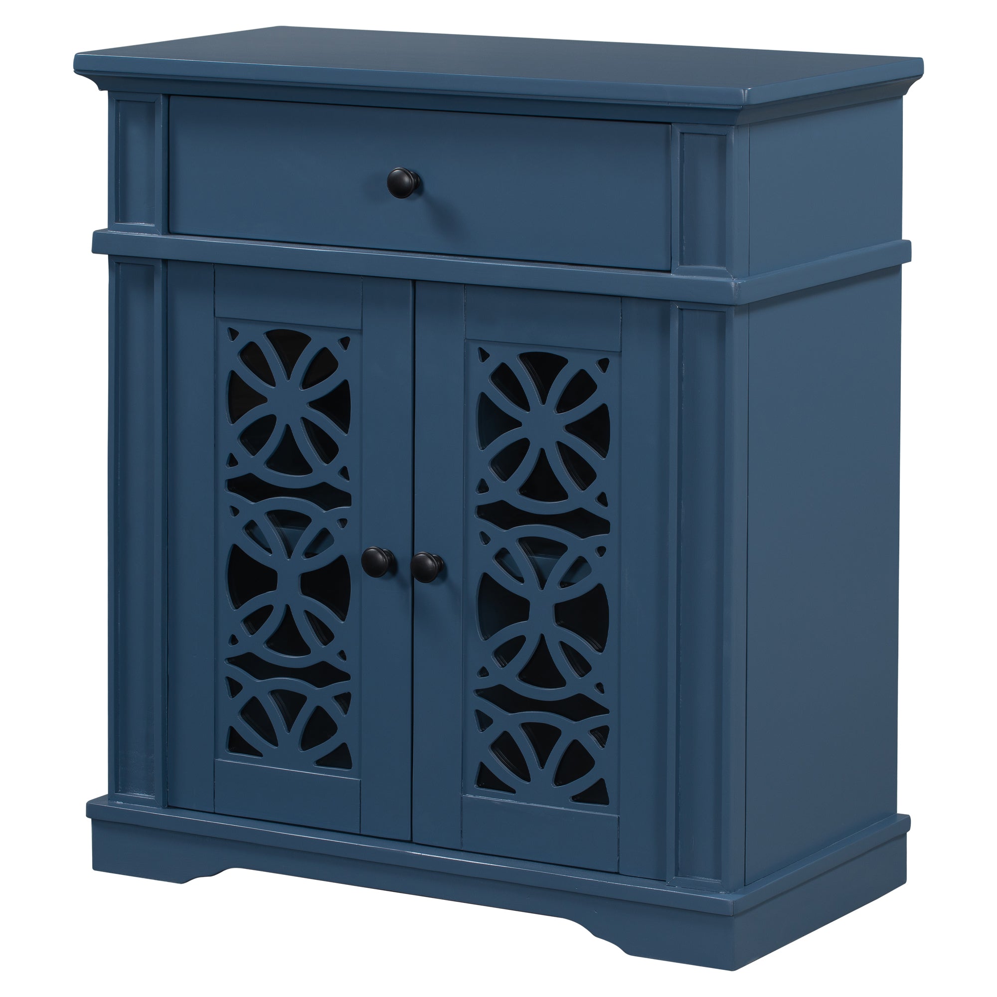 30" Tall Wood 2-door Accent Cabinet with 1 Drawer