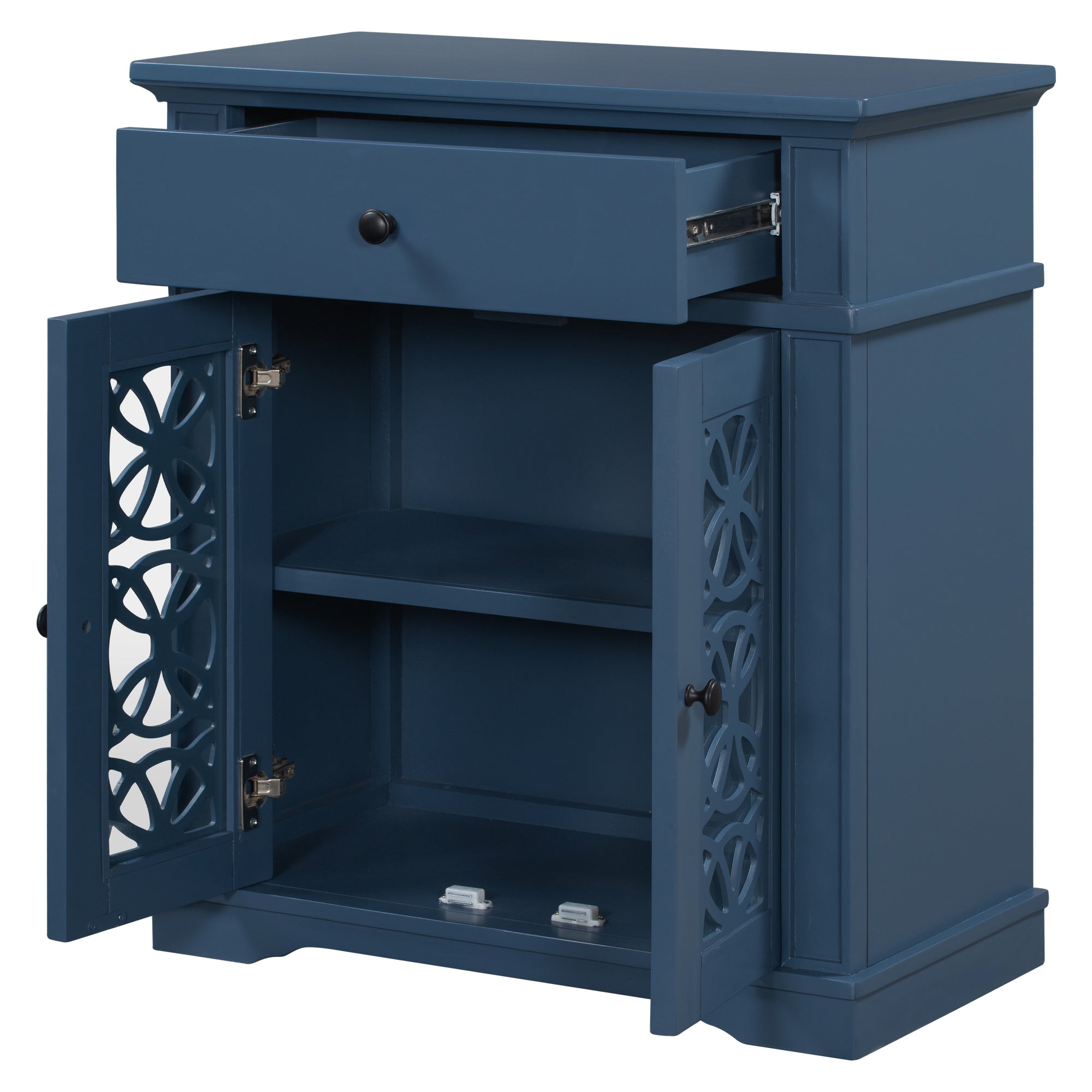 30" Tall Wood 2-door Accent Cabinet with 1 Drawer