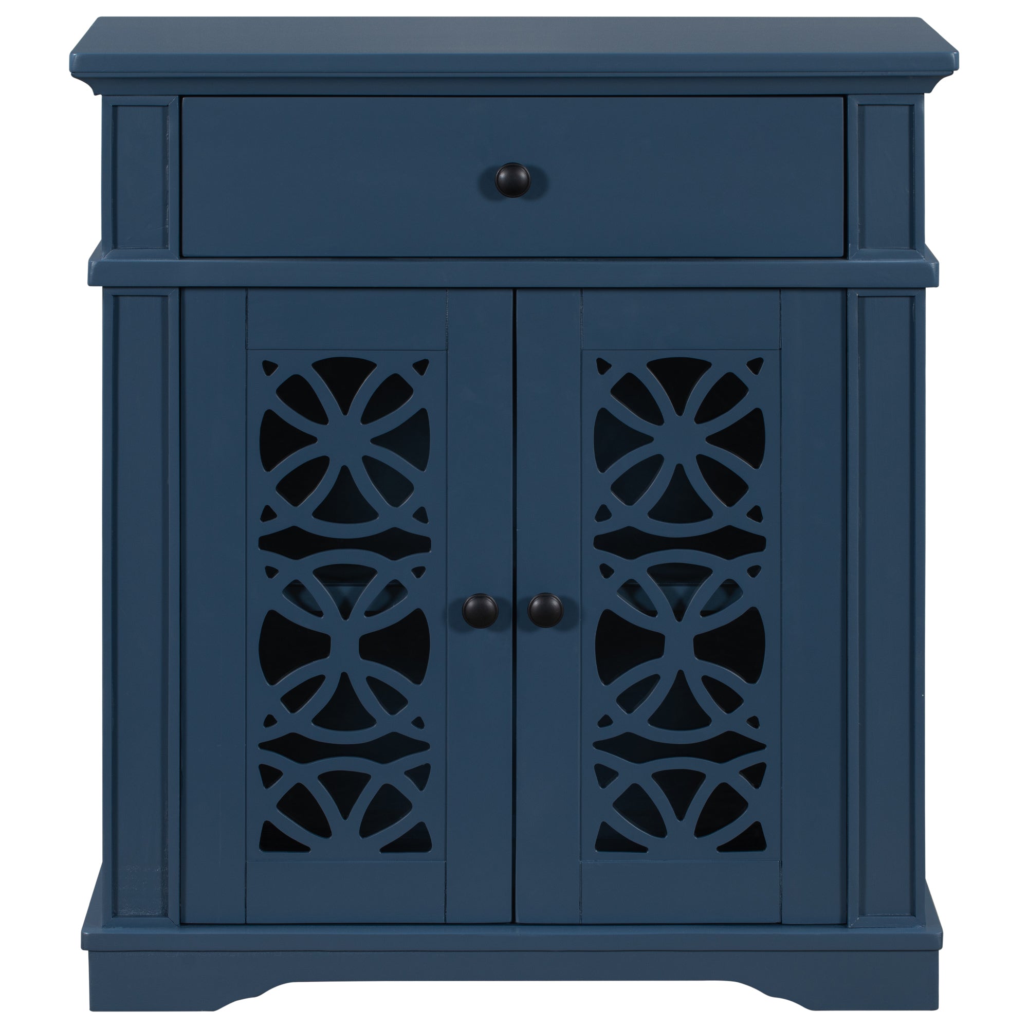 30" Tall Wood 2-door Accent Cabinet with 1 Drawer