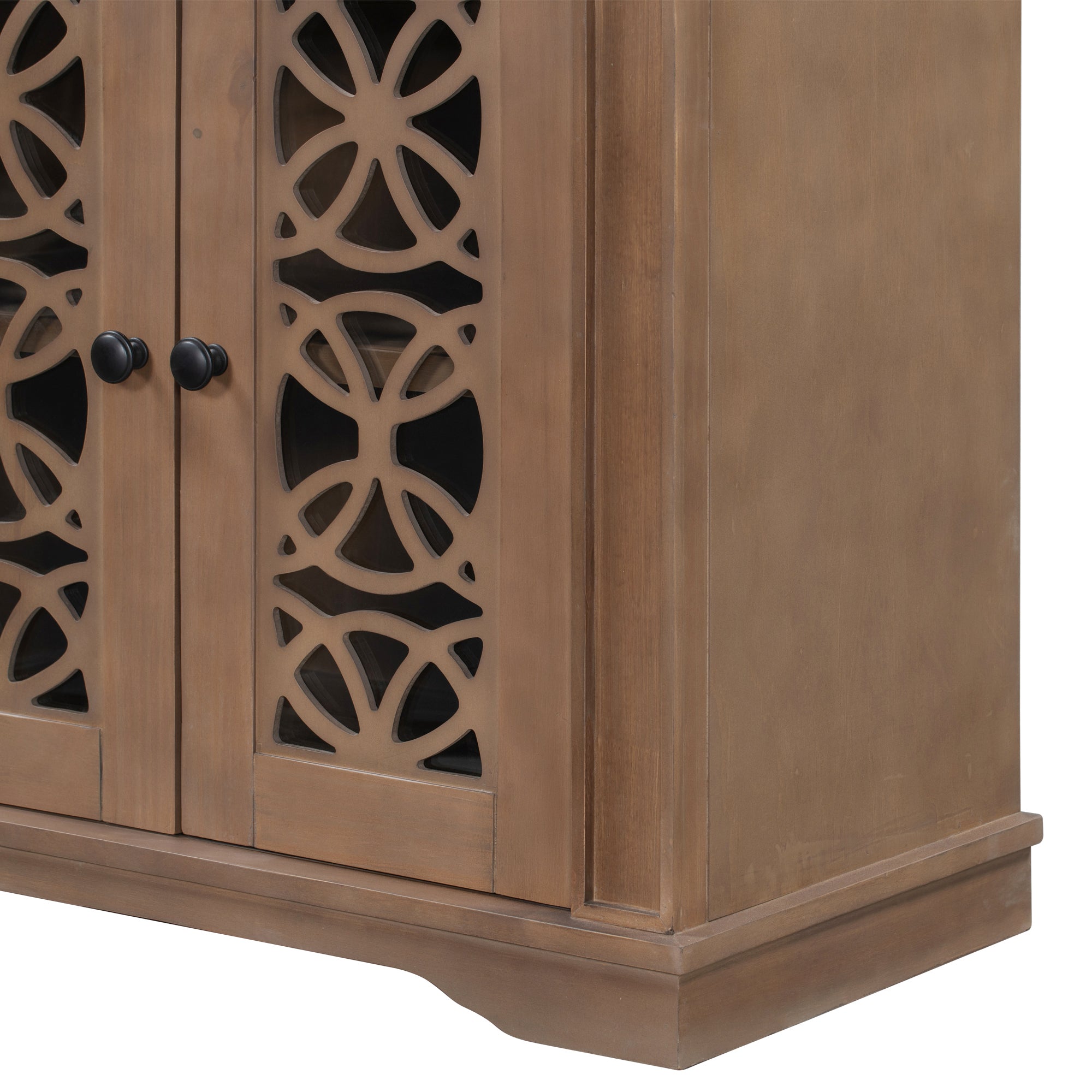 30" Tall Wood 2-door Accent Cabinet with 1 Drawer